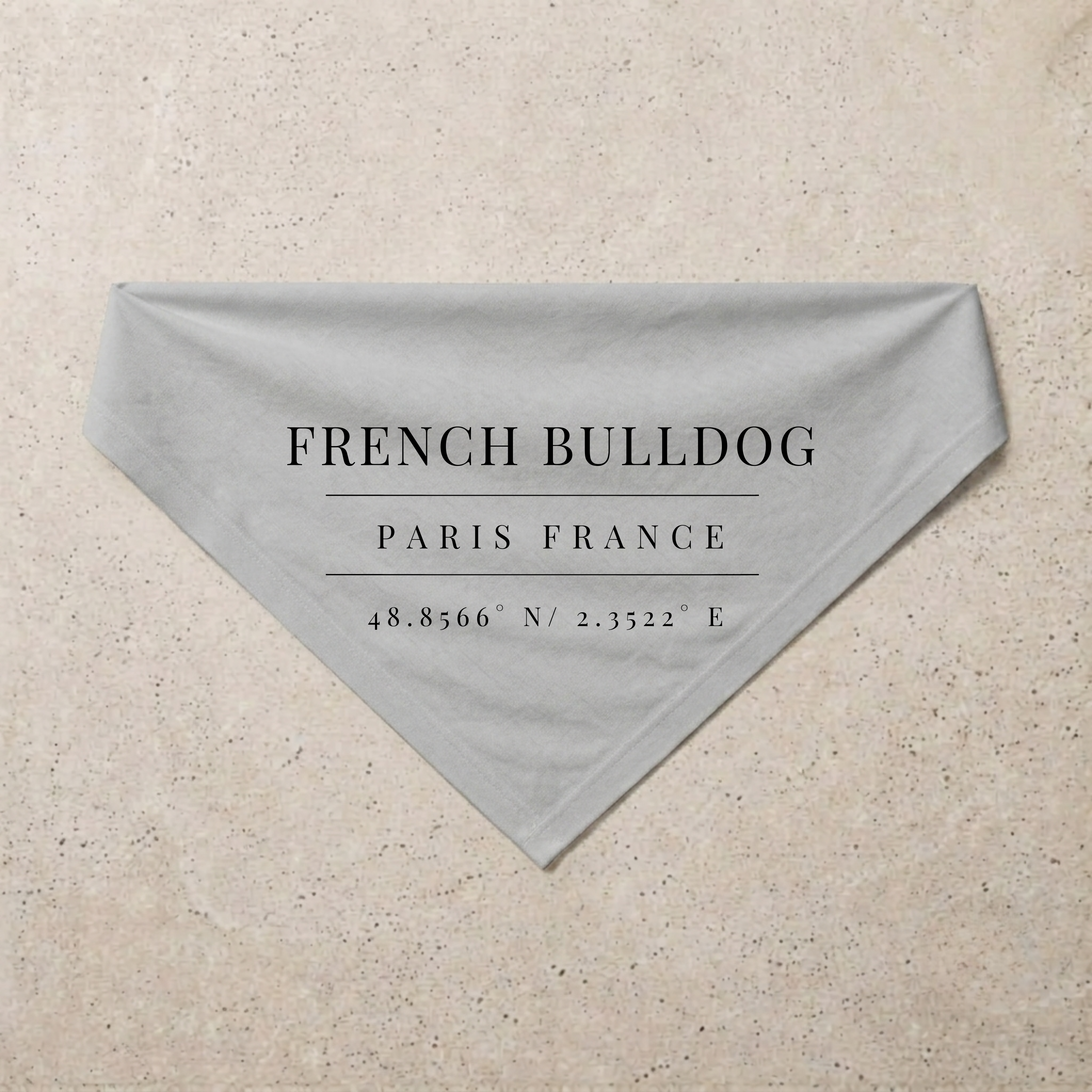 Frenchie Heritage Bandana, grey
