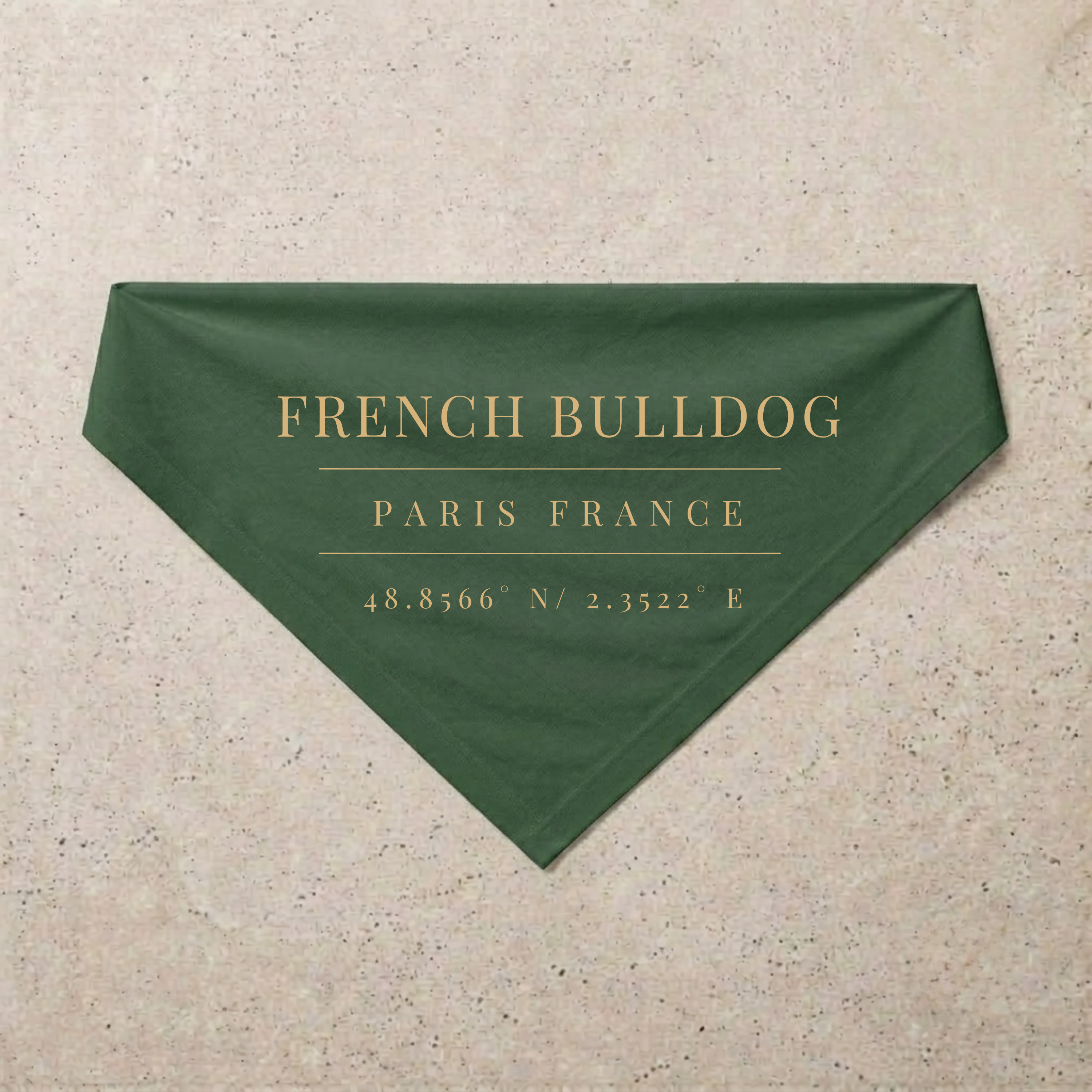 Frenchie Heritage Bandana, green