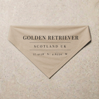 Golden Retriever Heritage Bandana, sand