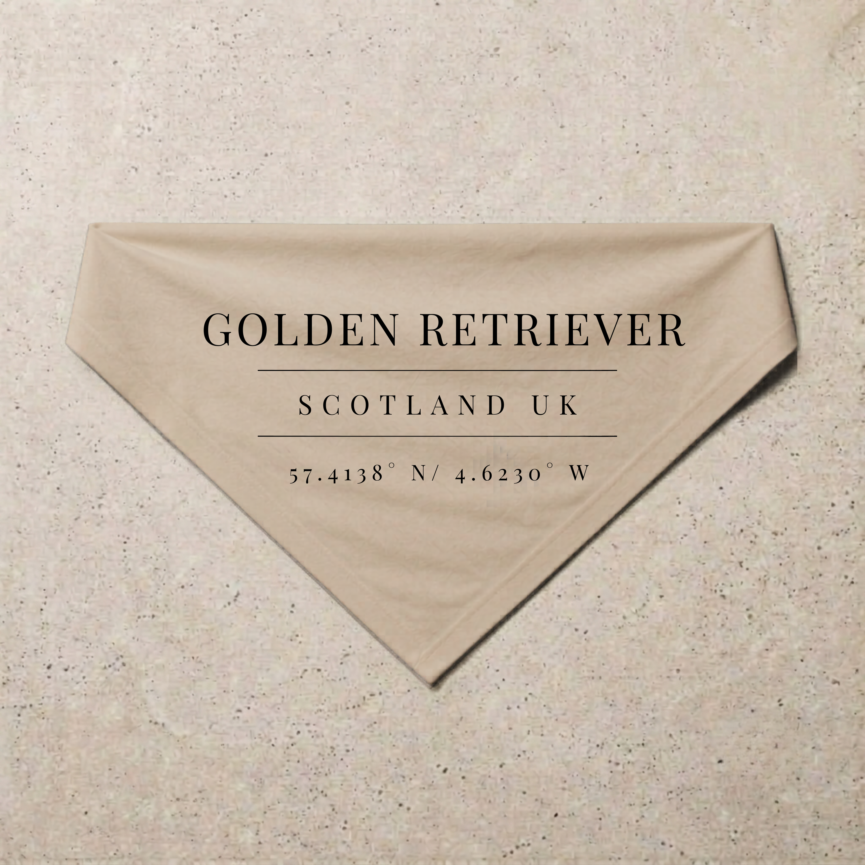 Golden Retriever Heritage Bandana, sand