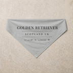 Golden Retriever Heritage Bandana, grey
