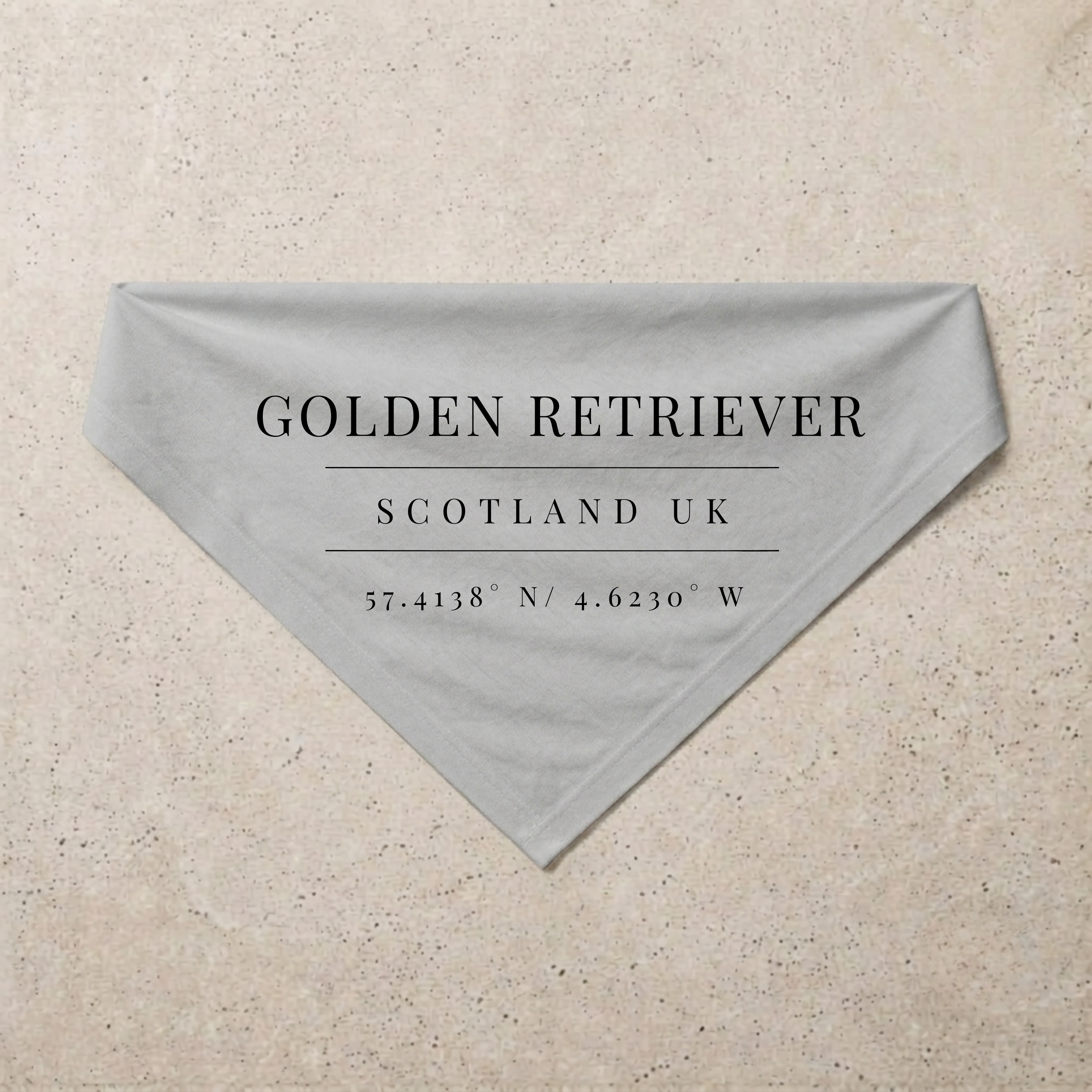 Golden Retriever Heritage Bandana, grey