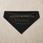 Golden Retriever Heritage Bandana, black
