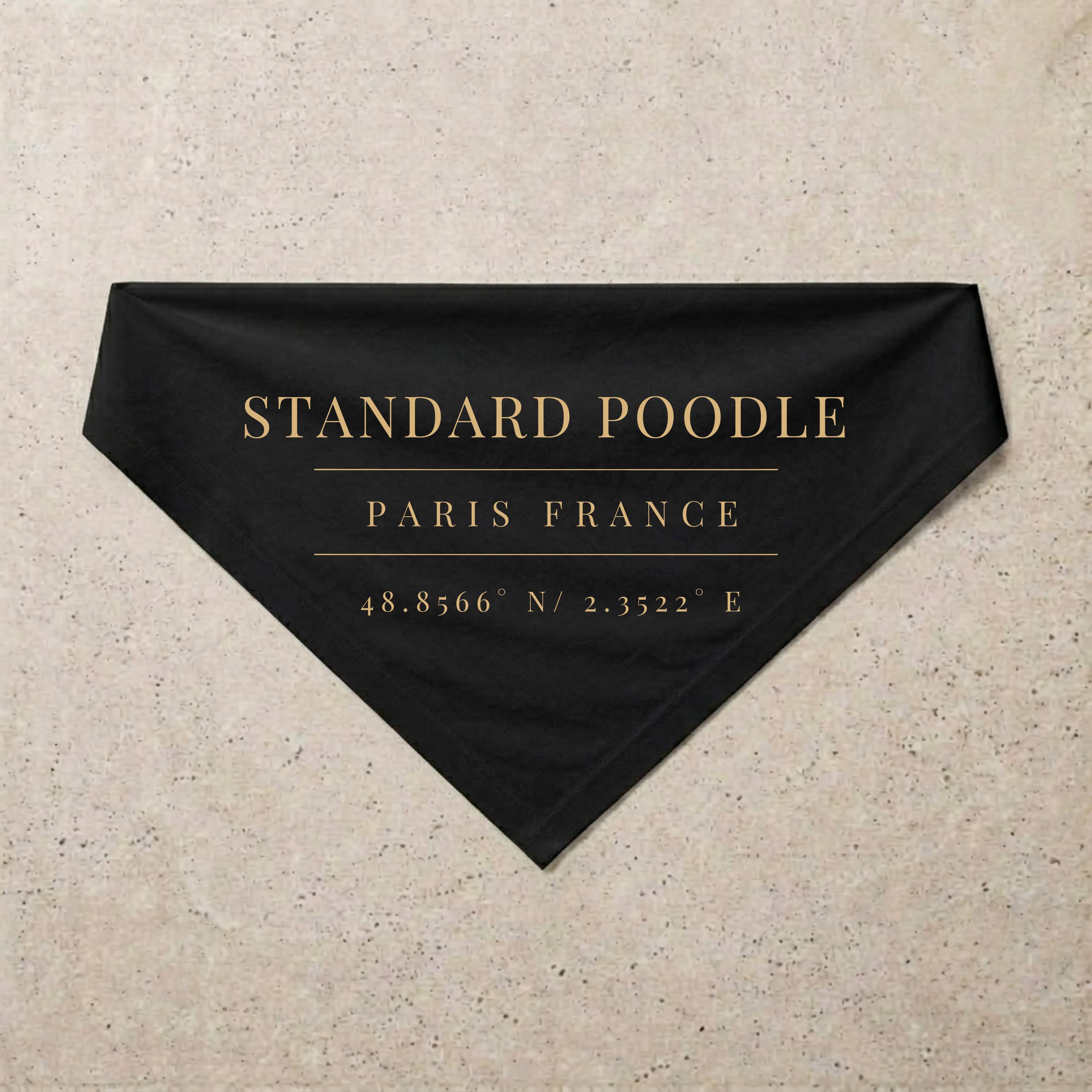 Standard Poodle Heritage Bandana, black
