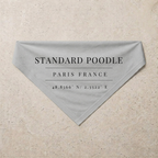 Standard Poodle Heritage Bandana, grey