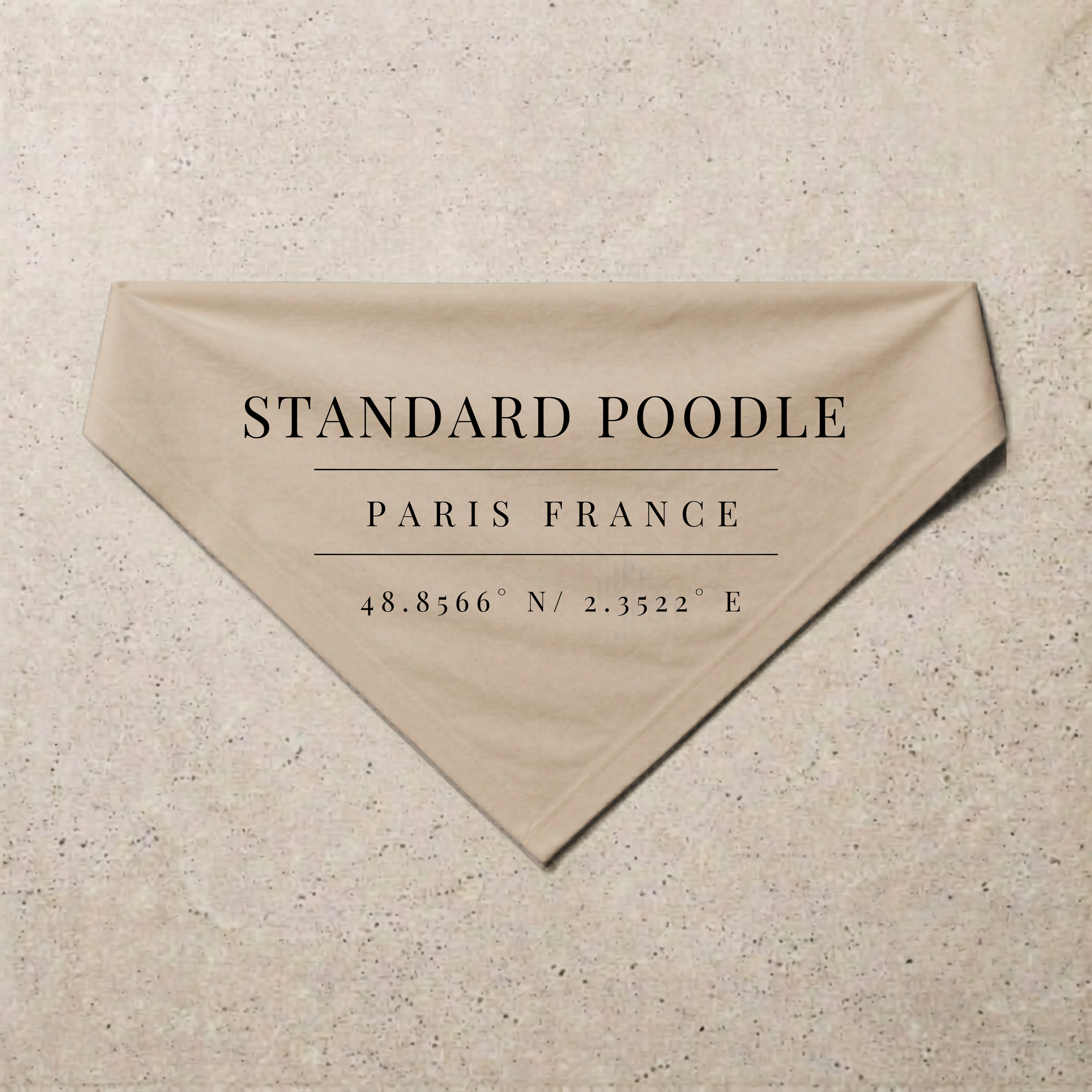 Standard Poodle Heritage Bandana, sand