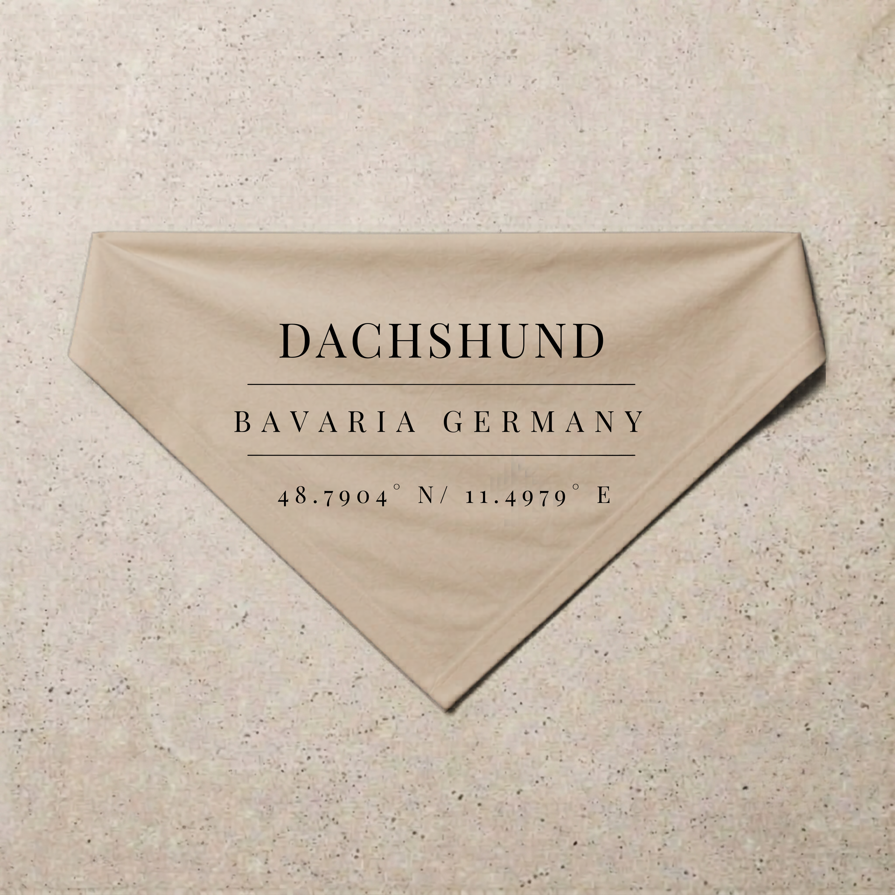 Dachshund Heritage Bandana, sand