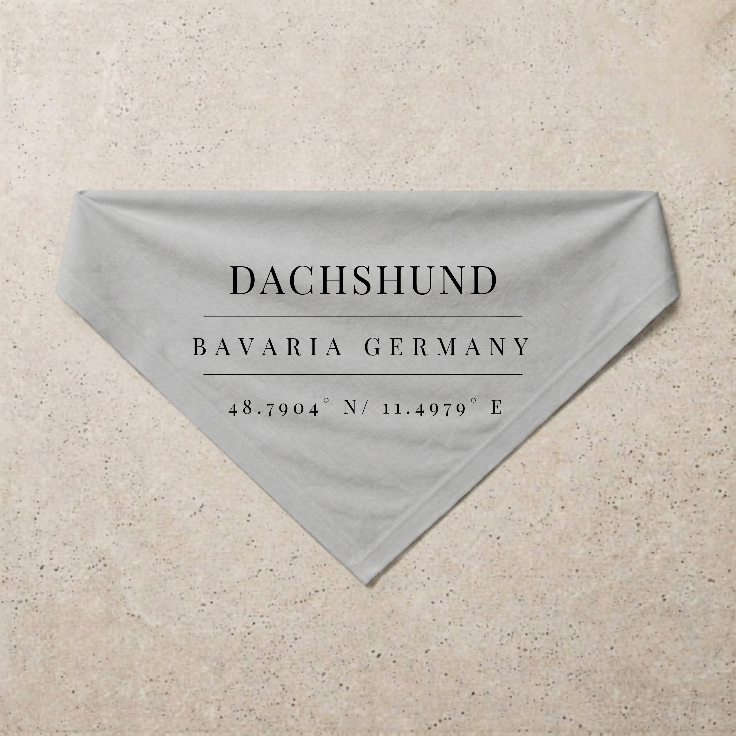Dachshund Heritage Bandana, grey