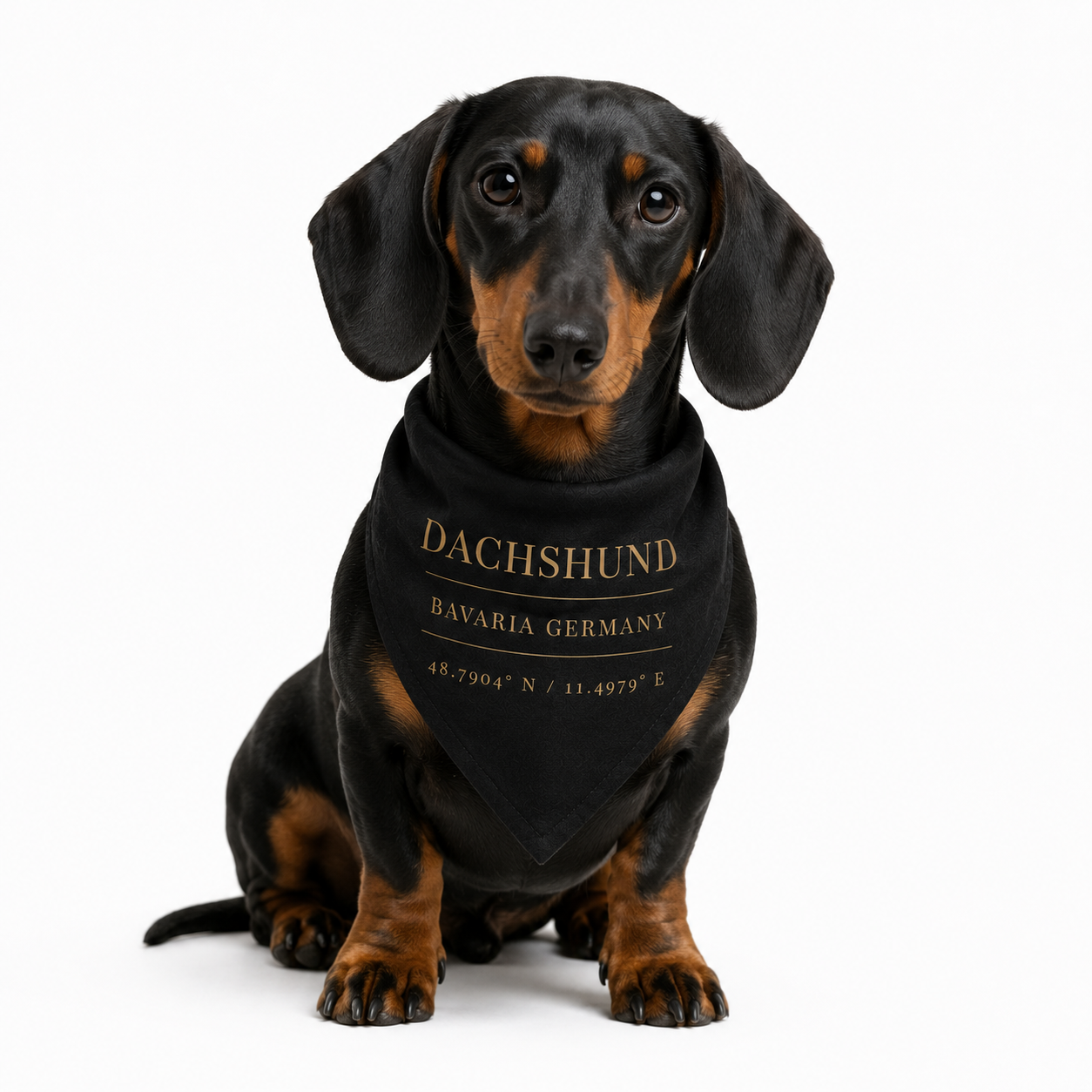 Dachshund Heritage Bandana, black