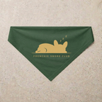 Frenchie Snore Club Bandana, green