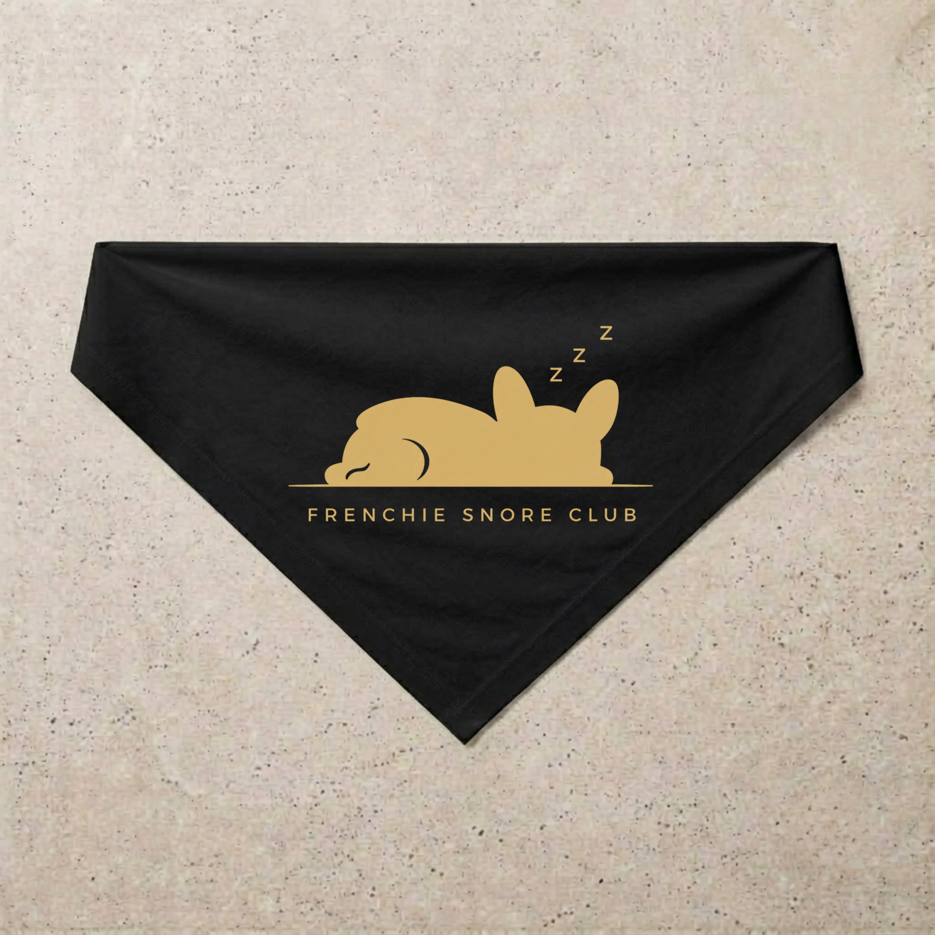 Frenchie Snore Club Bandana, black