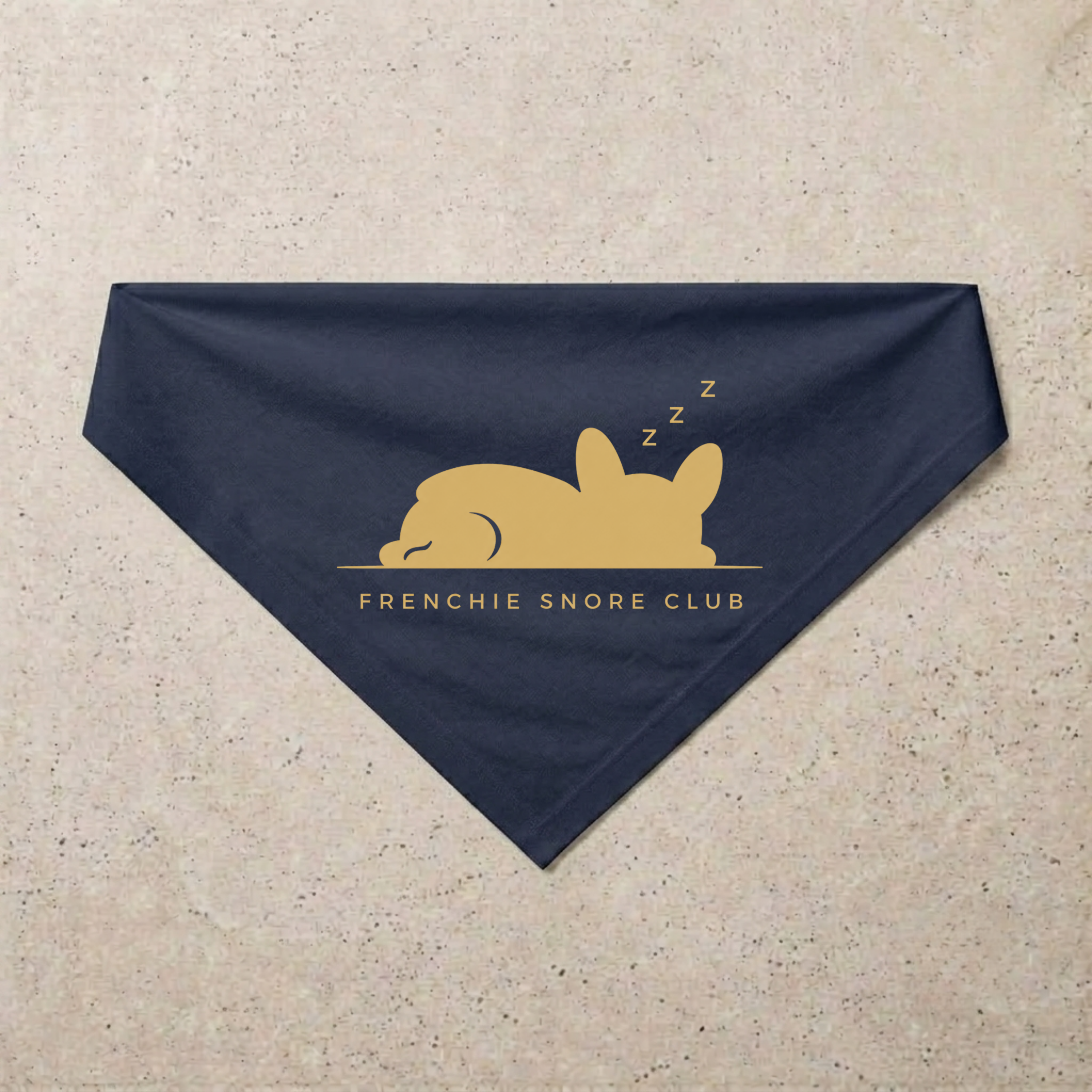 Frenchie Snore Club Bandana, navy