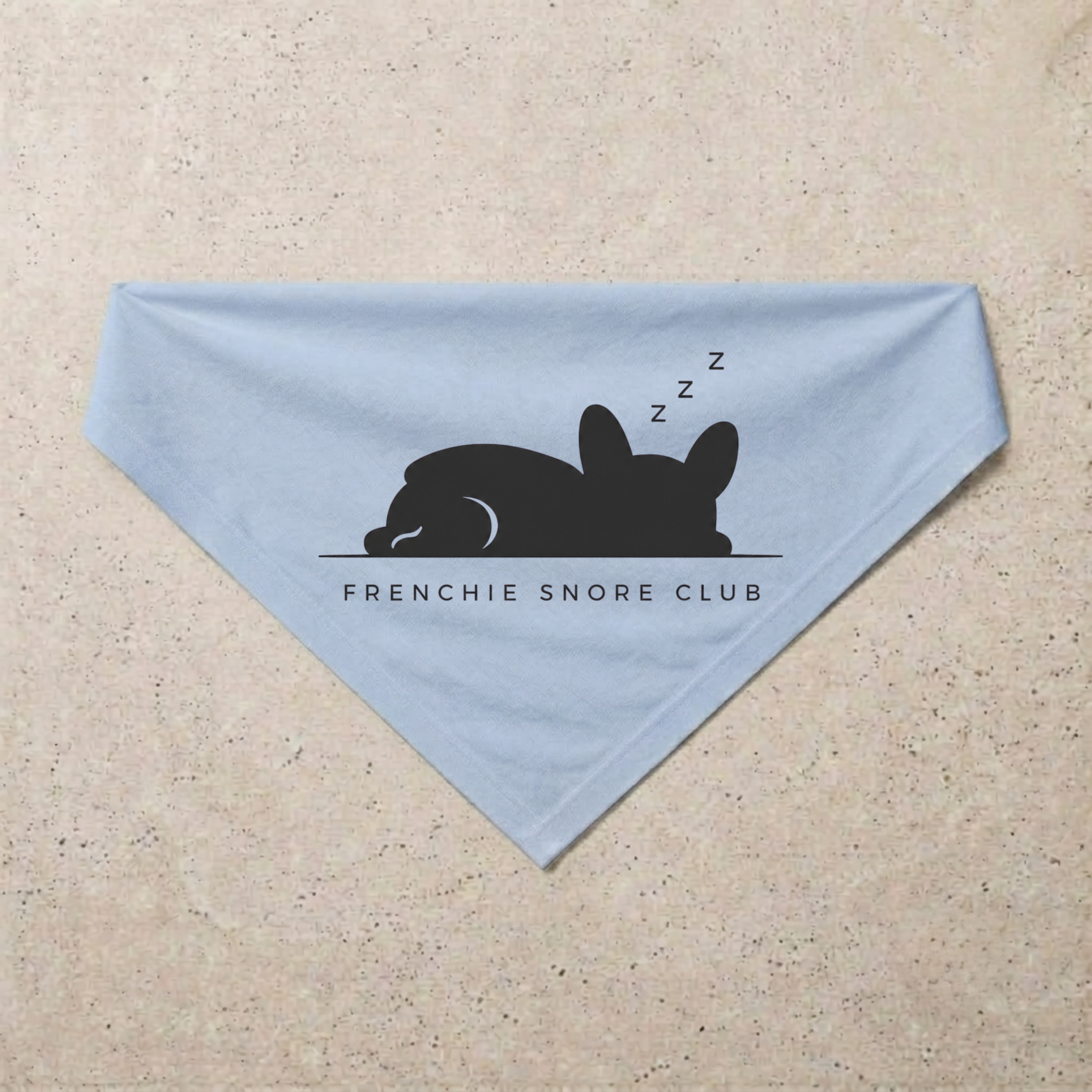 Frenchie Snore Club Bandana, blue