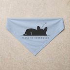 Frenchie Snore Club Bandana, blue