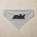 Frenchie Snore Club Bandana, grey