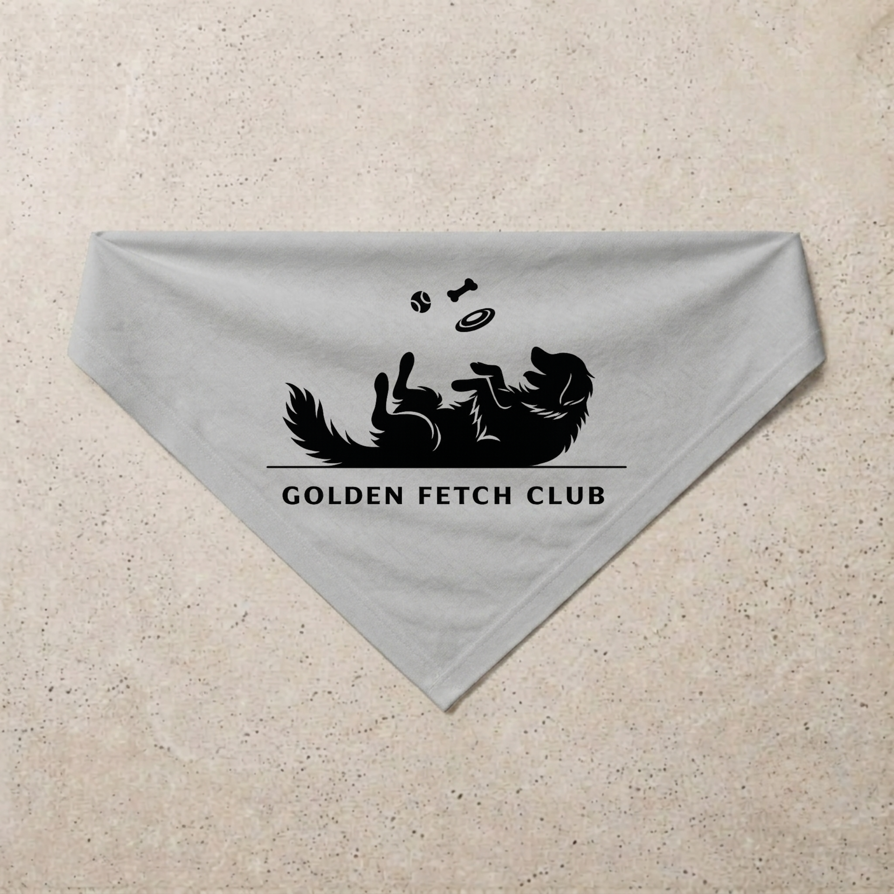 Golden Retriever Fetch Club Bandana, grey