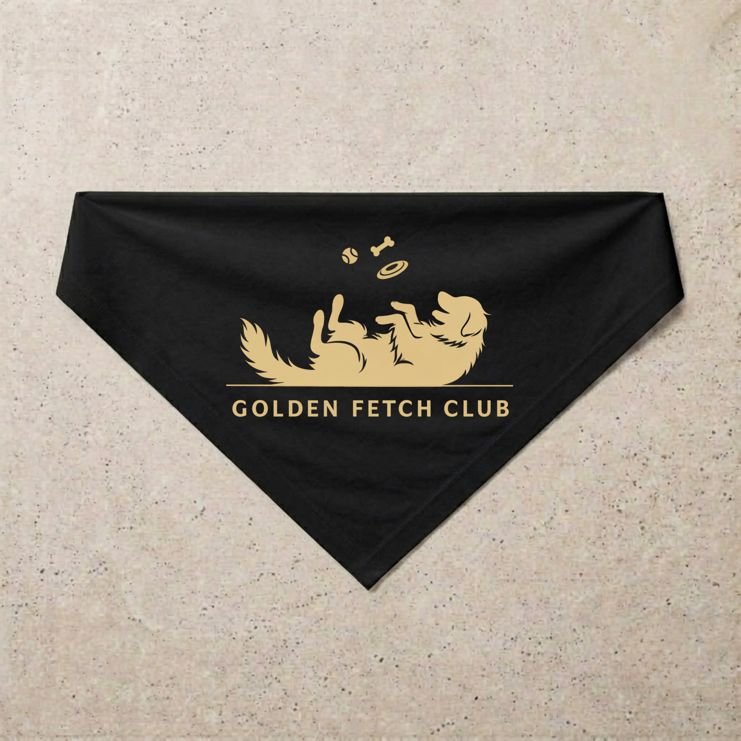Golden Retriever Fetch Club Bandana, black