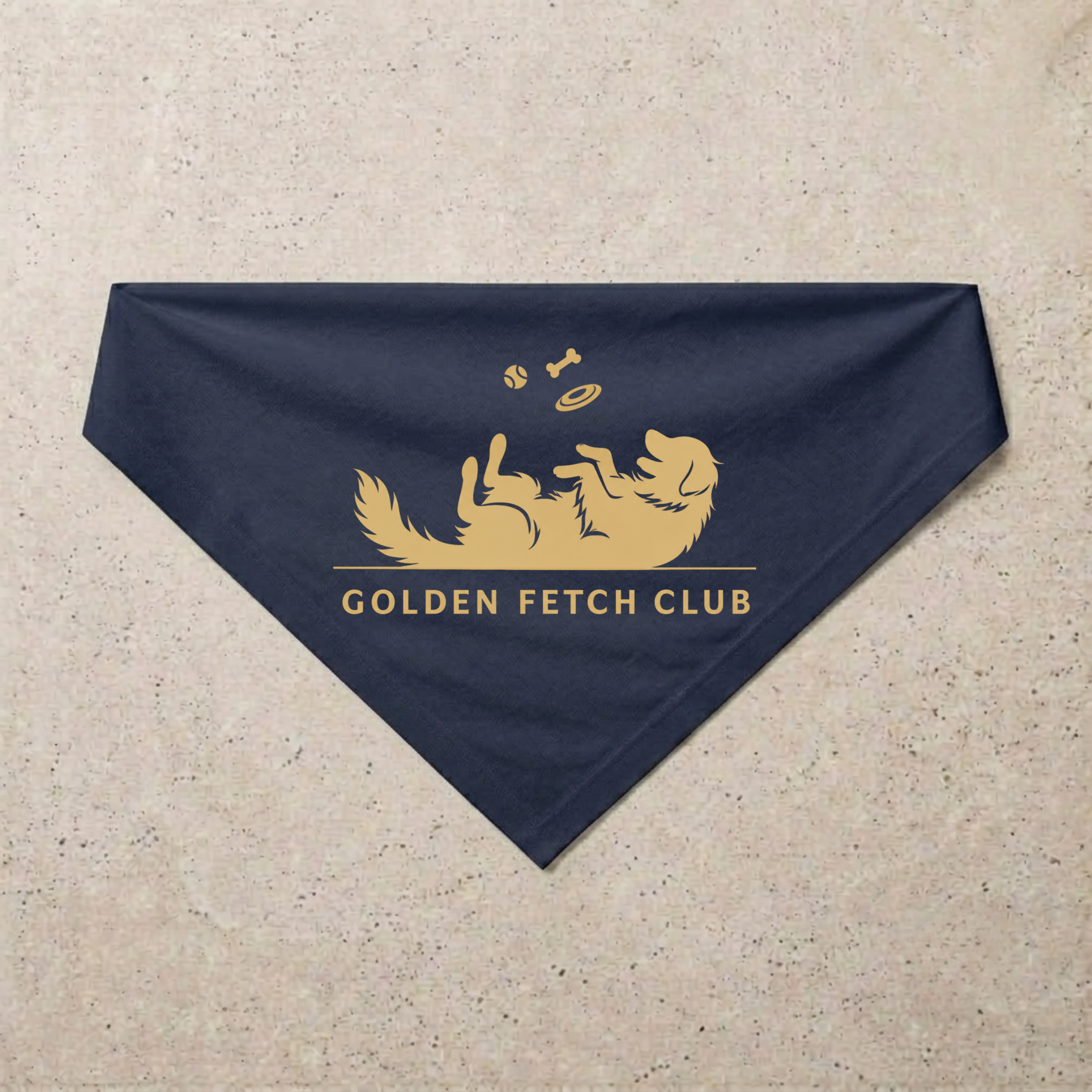 Golden Retriever Fetch Club Bandana, navy