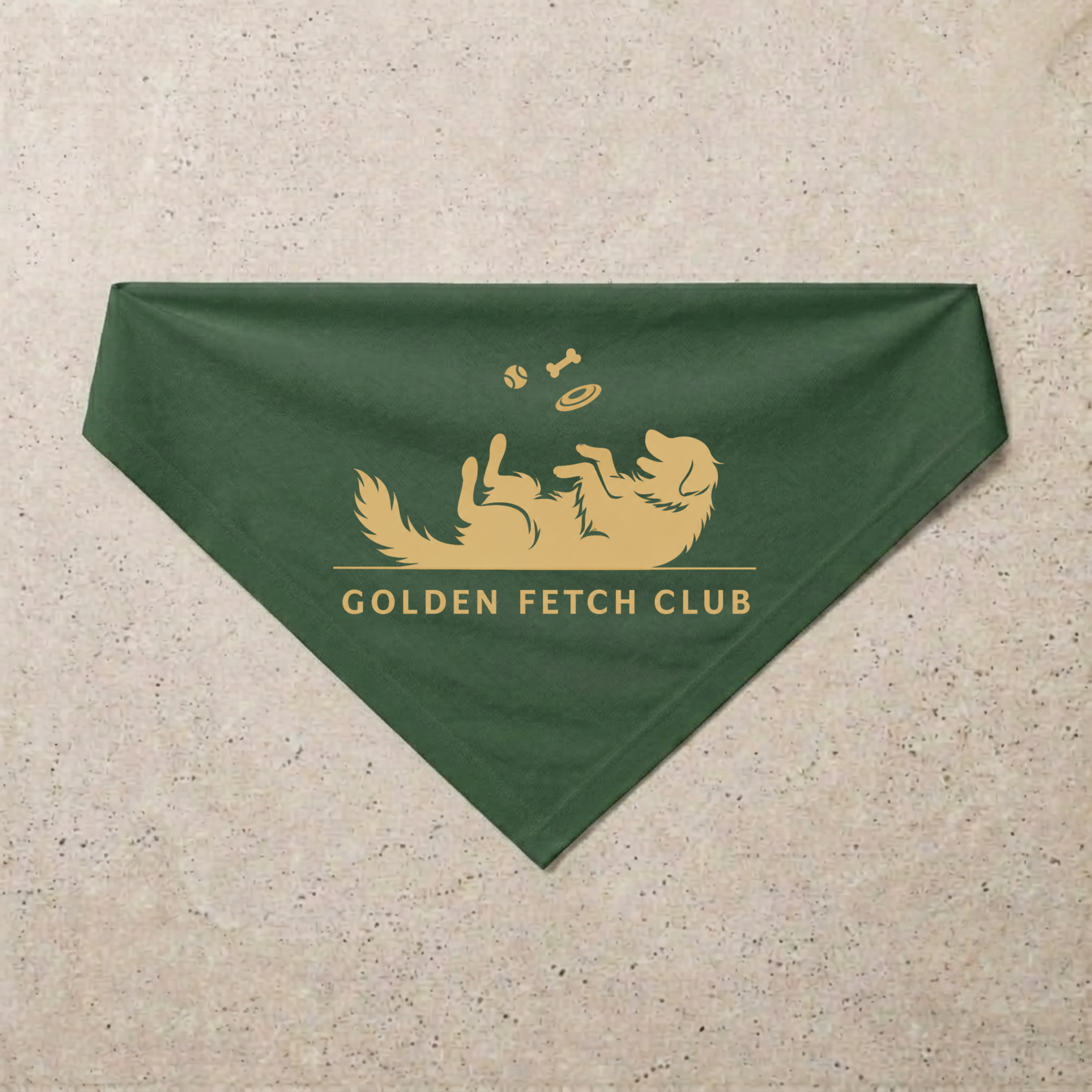 Golden Retriever Fetch Club Bandana, green