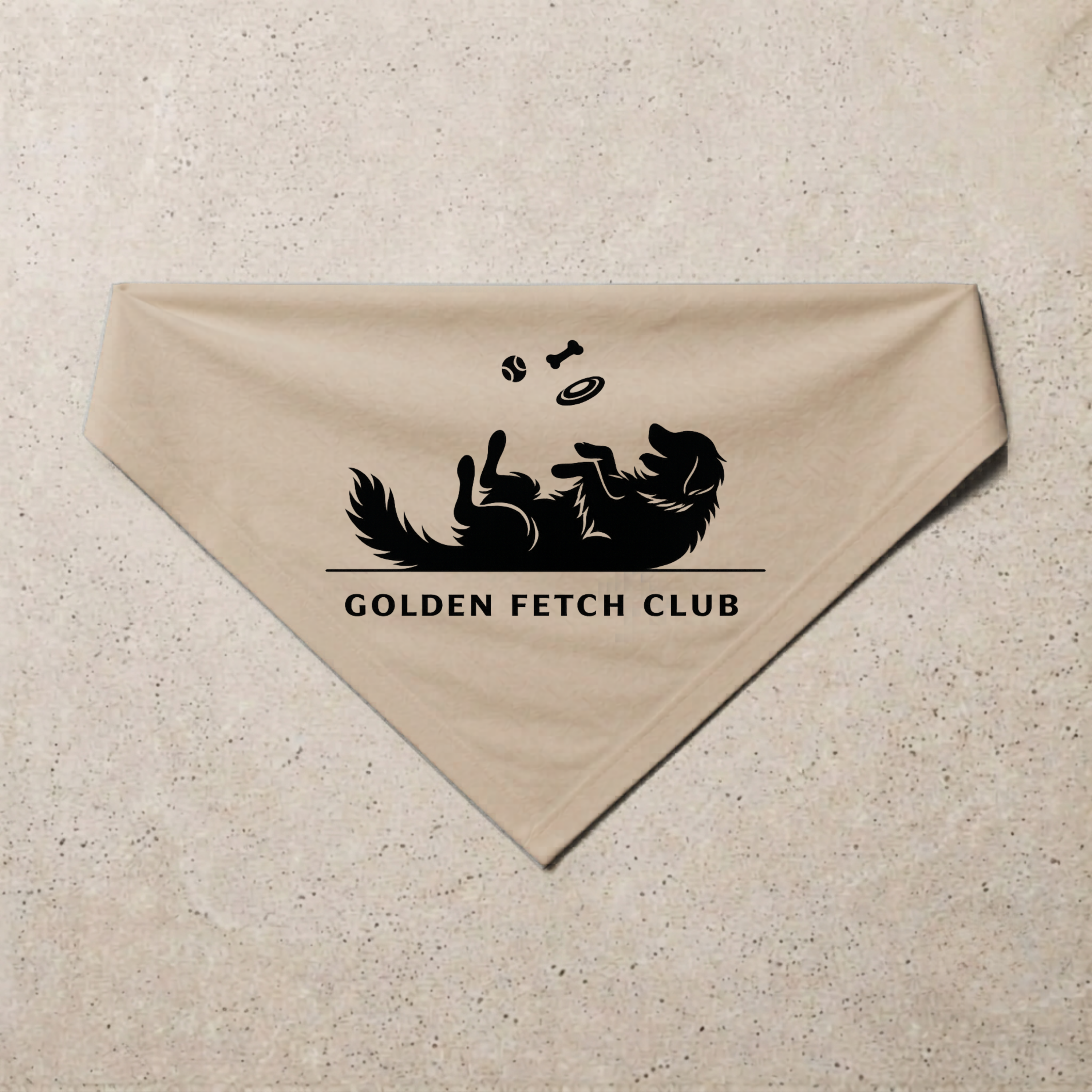 Golden Retriever Fetch Club Bandana, sand
