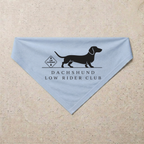 Dachshund Low Rider Club Bandana, blue