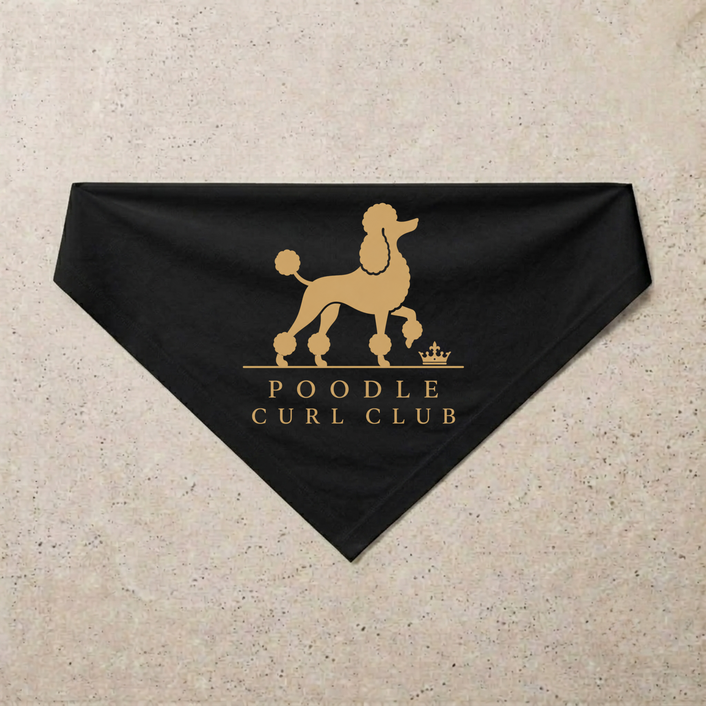 Poodle Curl Club Bandana, black