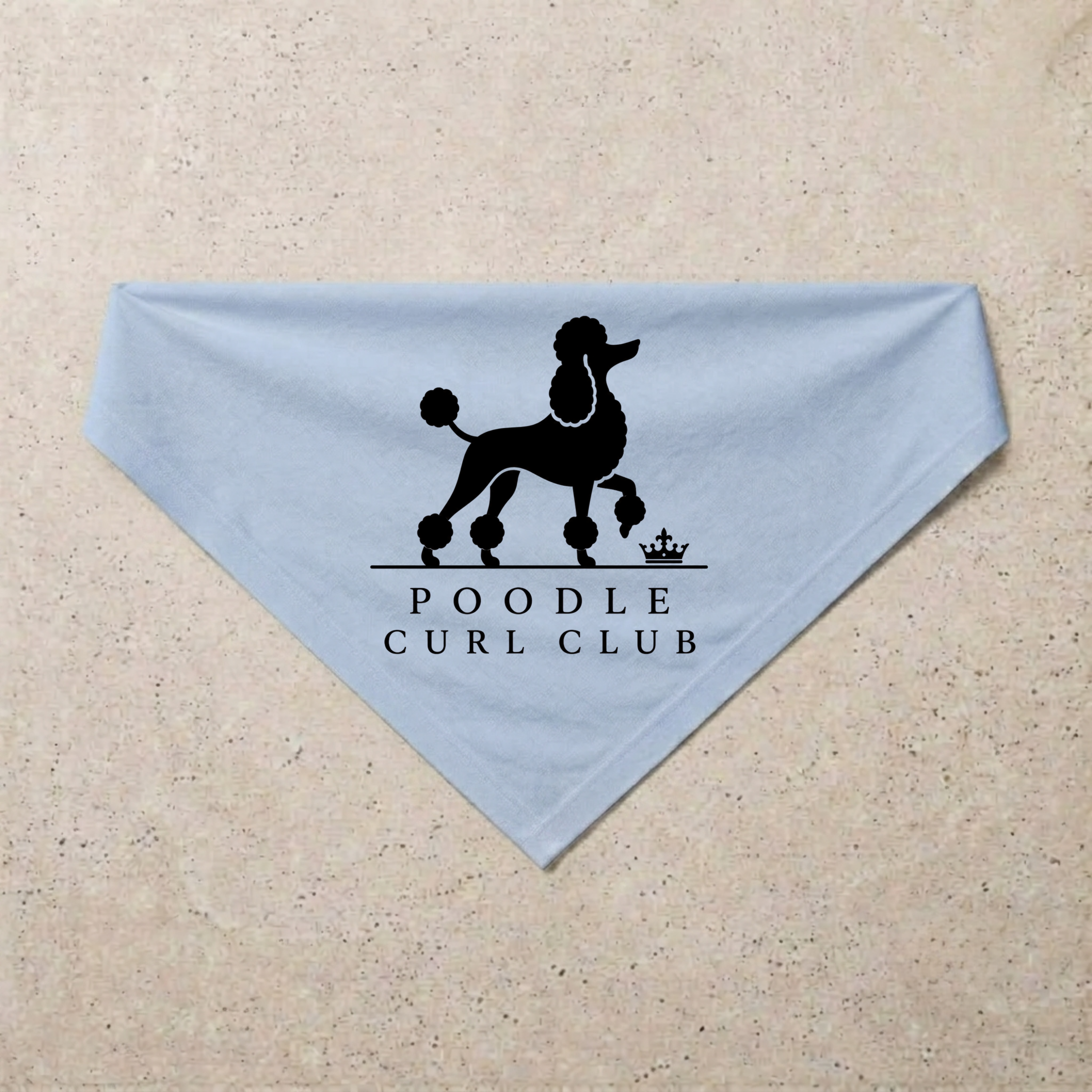 Poodle Curl Club Bandana, blue