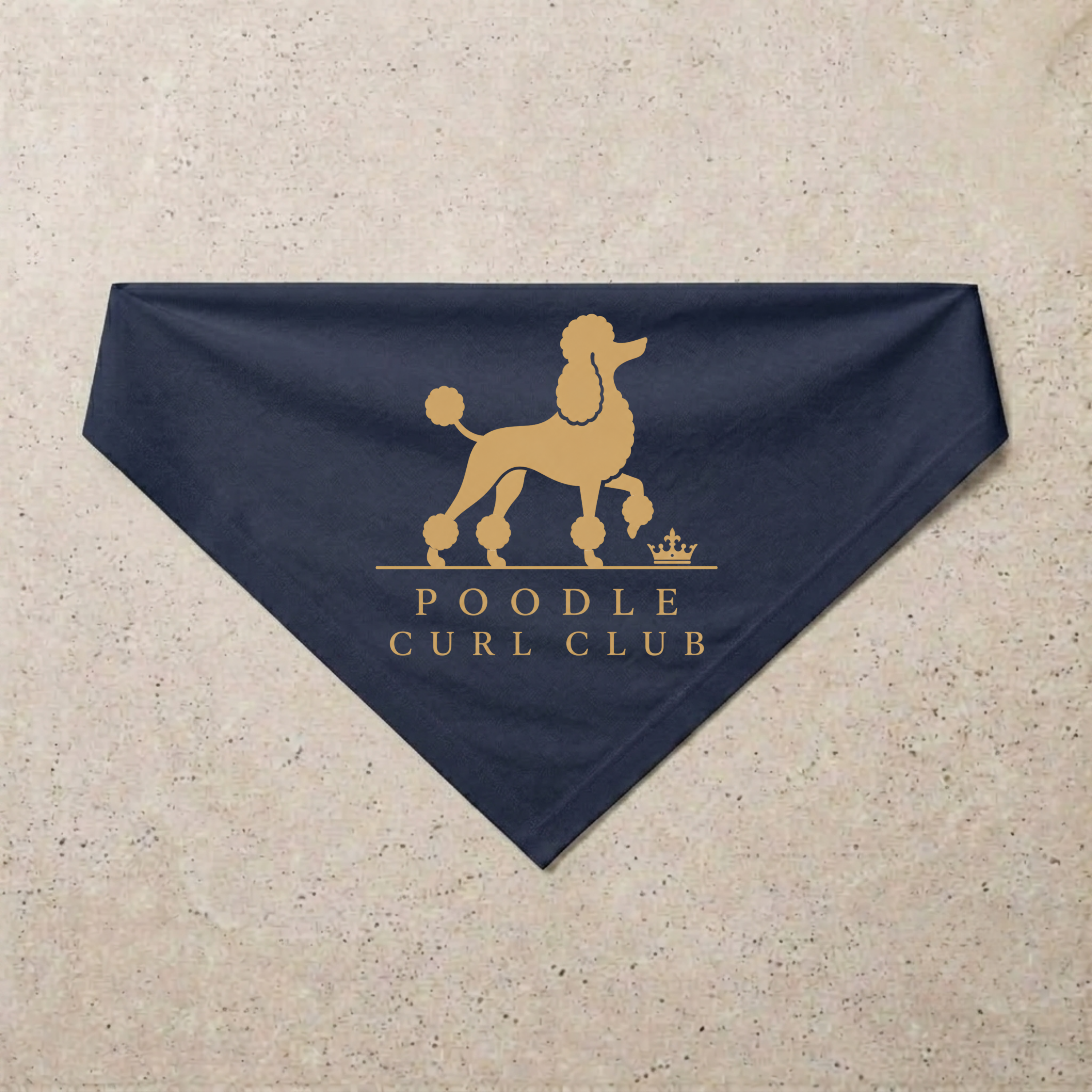 Poodle Curl Club Bandana, navy