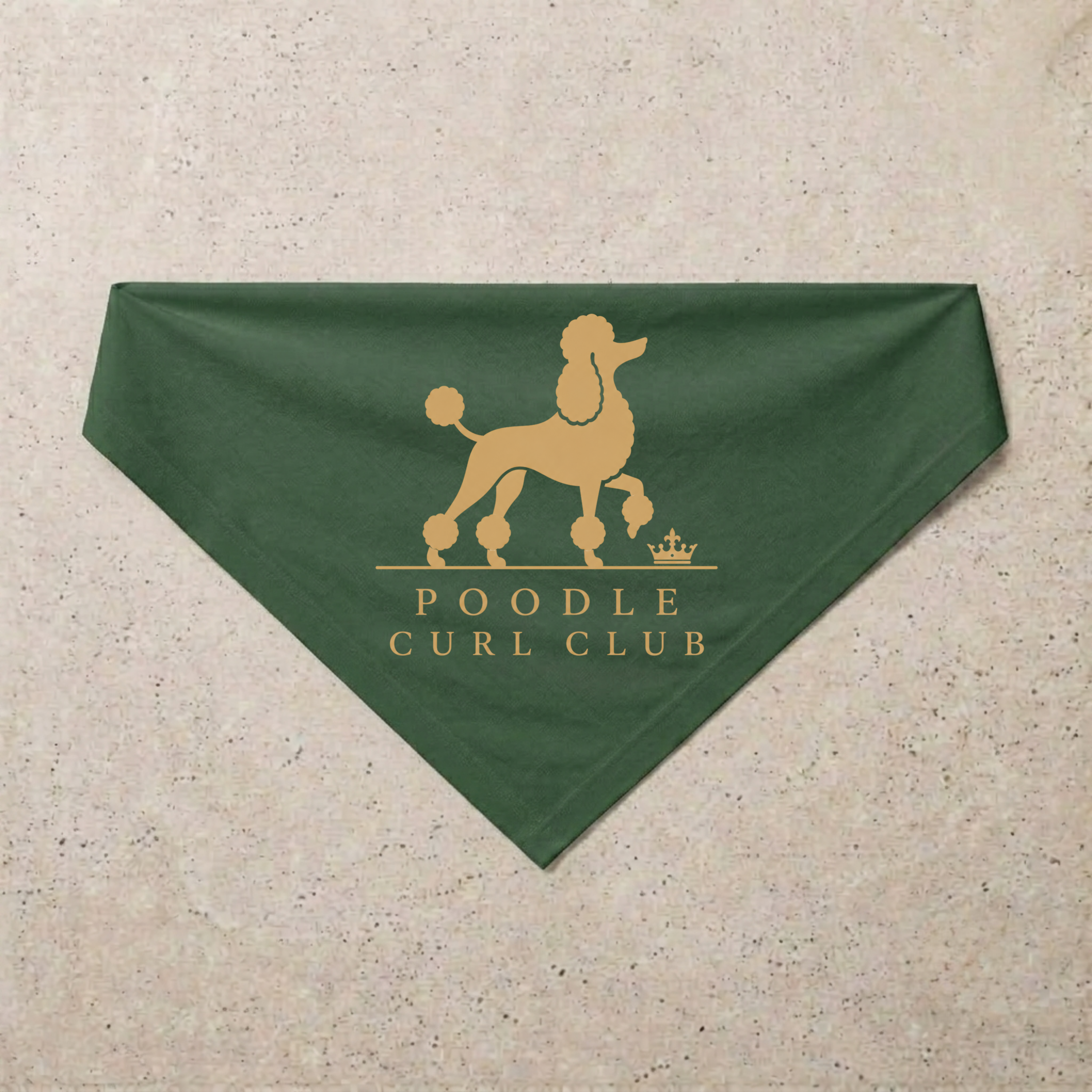 Poodle Curl Club Bandana, green