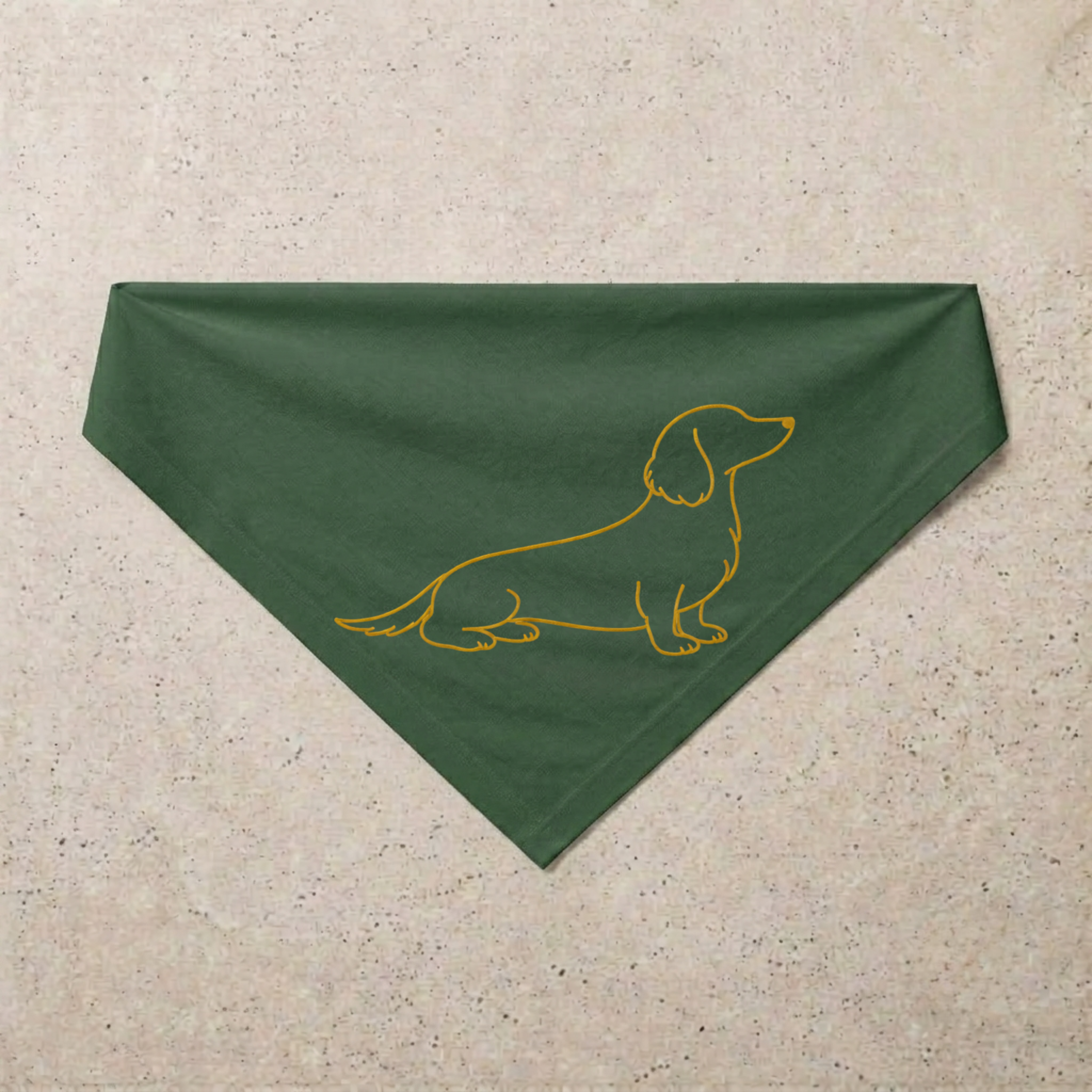 Dachshund Signature Bandana, green