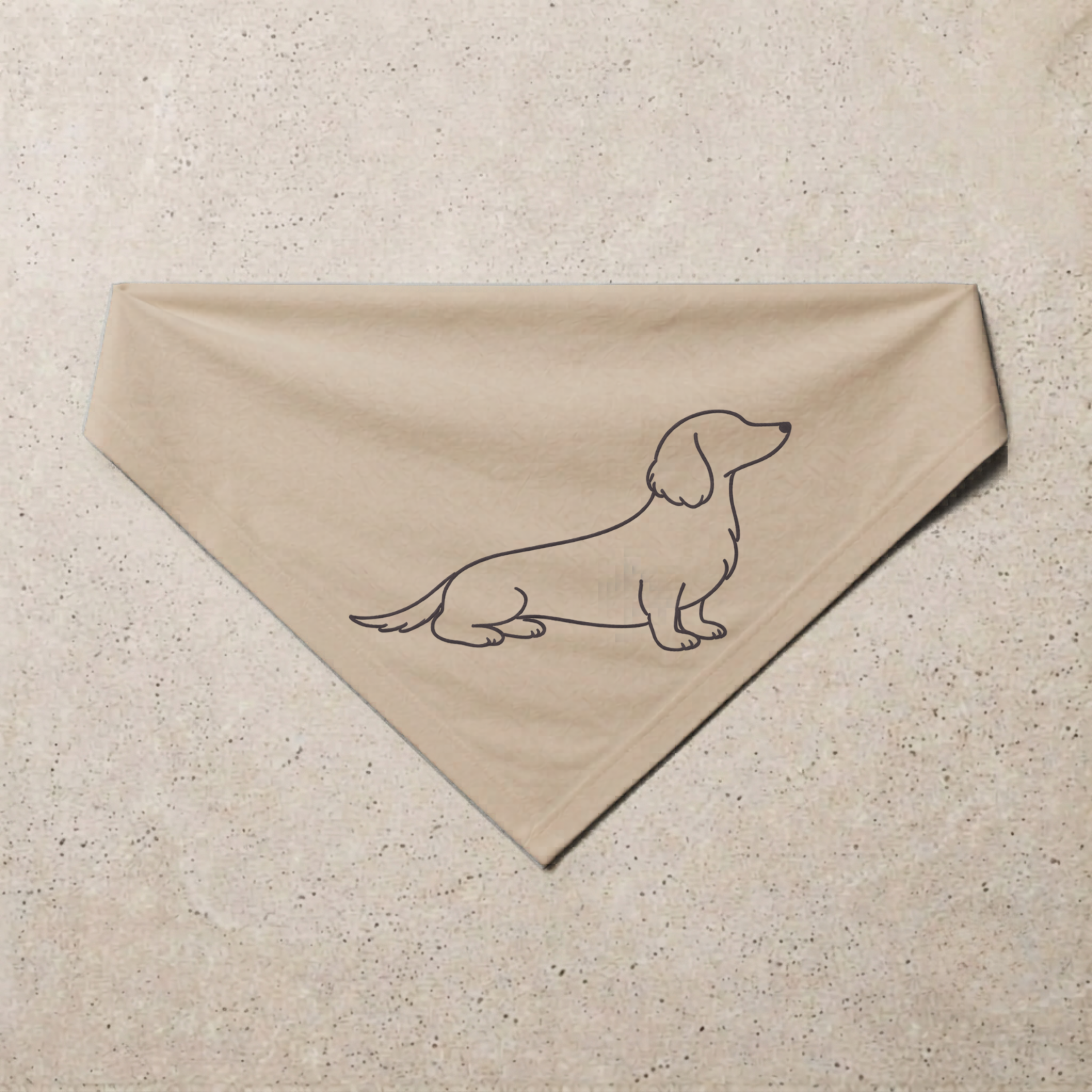 Dachshund Signature Bandana, sand