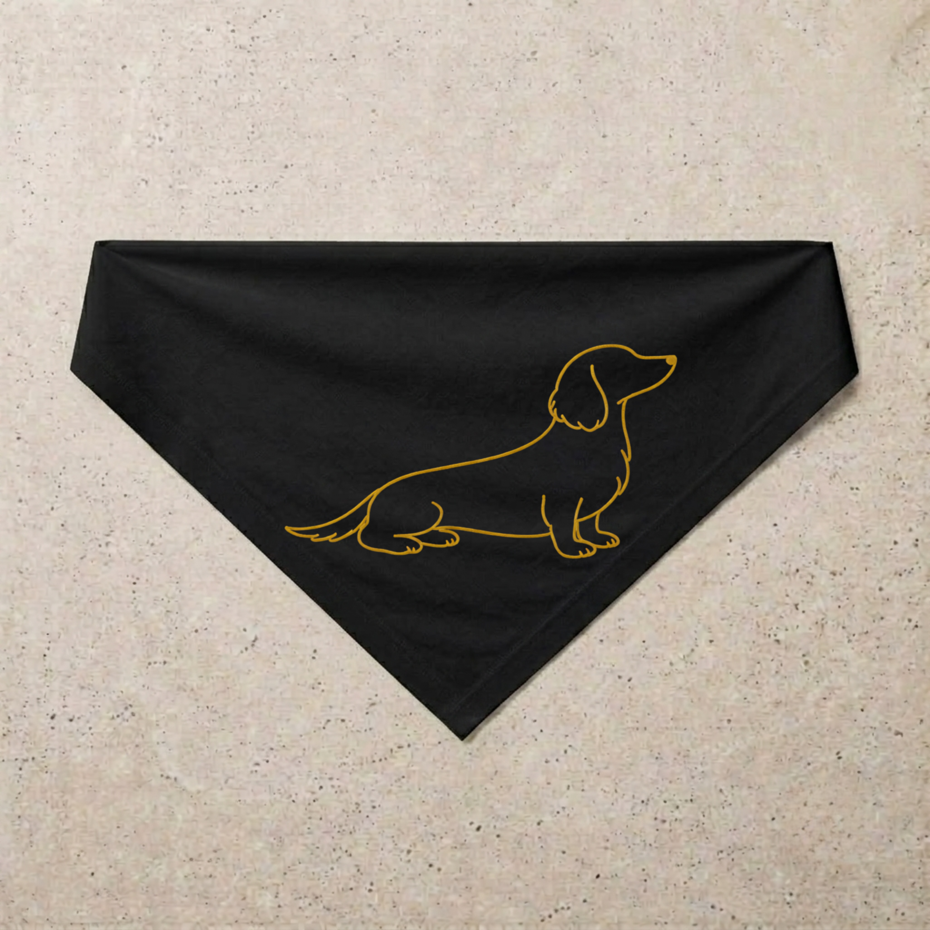 Dachshund Signature Bandana, black