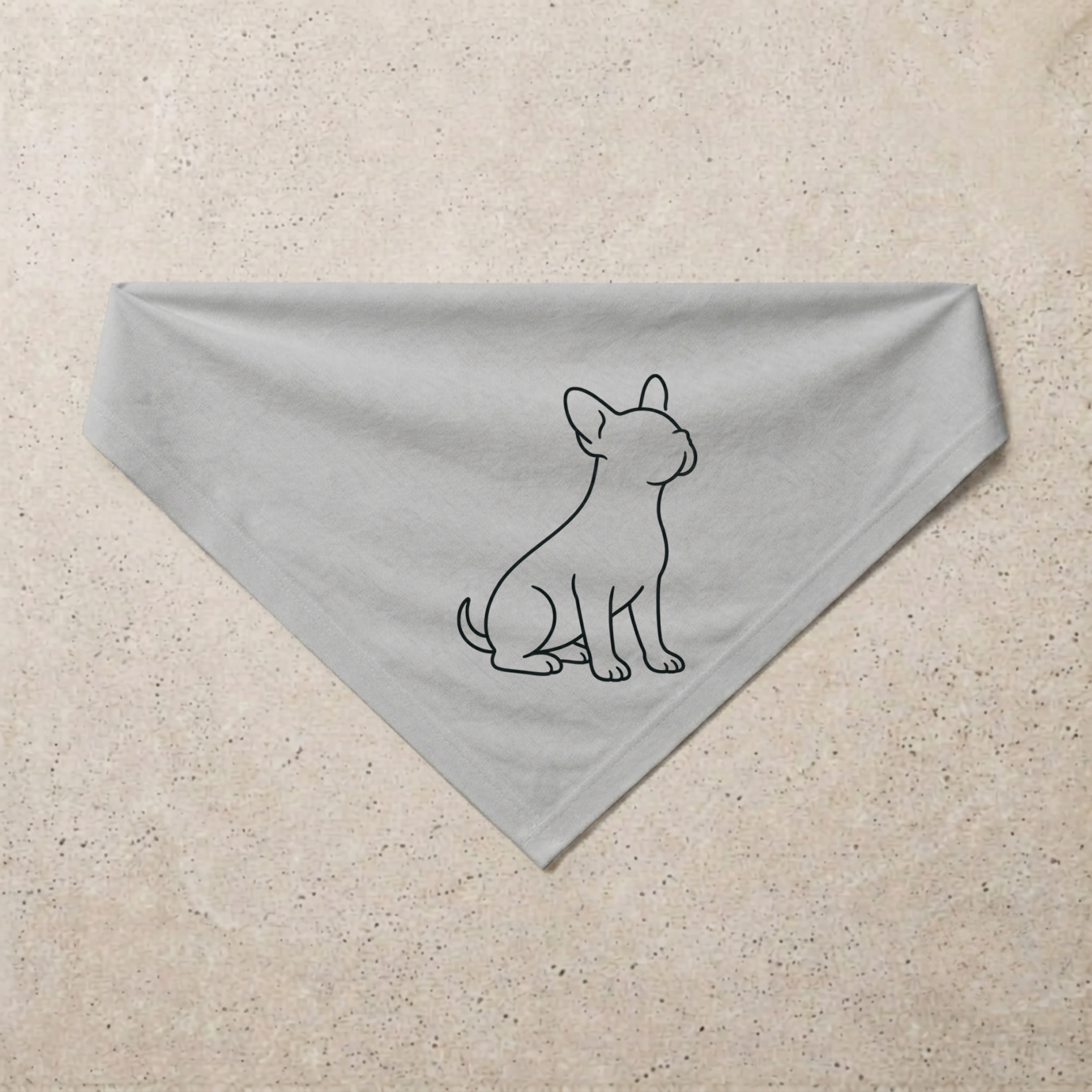 Frenchie Signature Bandana, grey