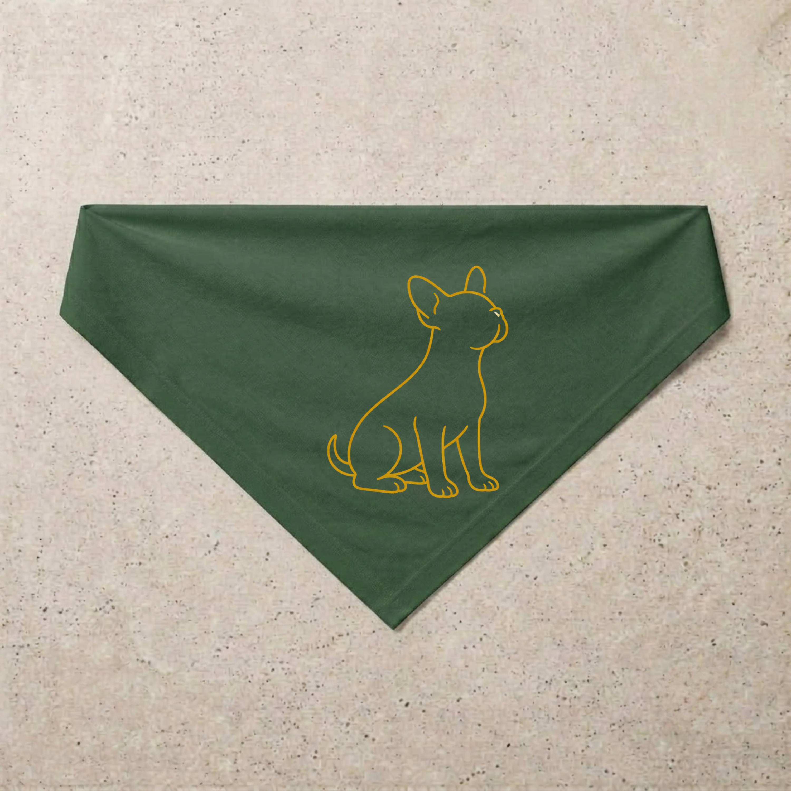 Frenchie Signature Bandana, green
