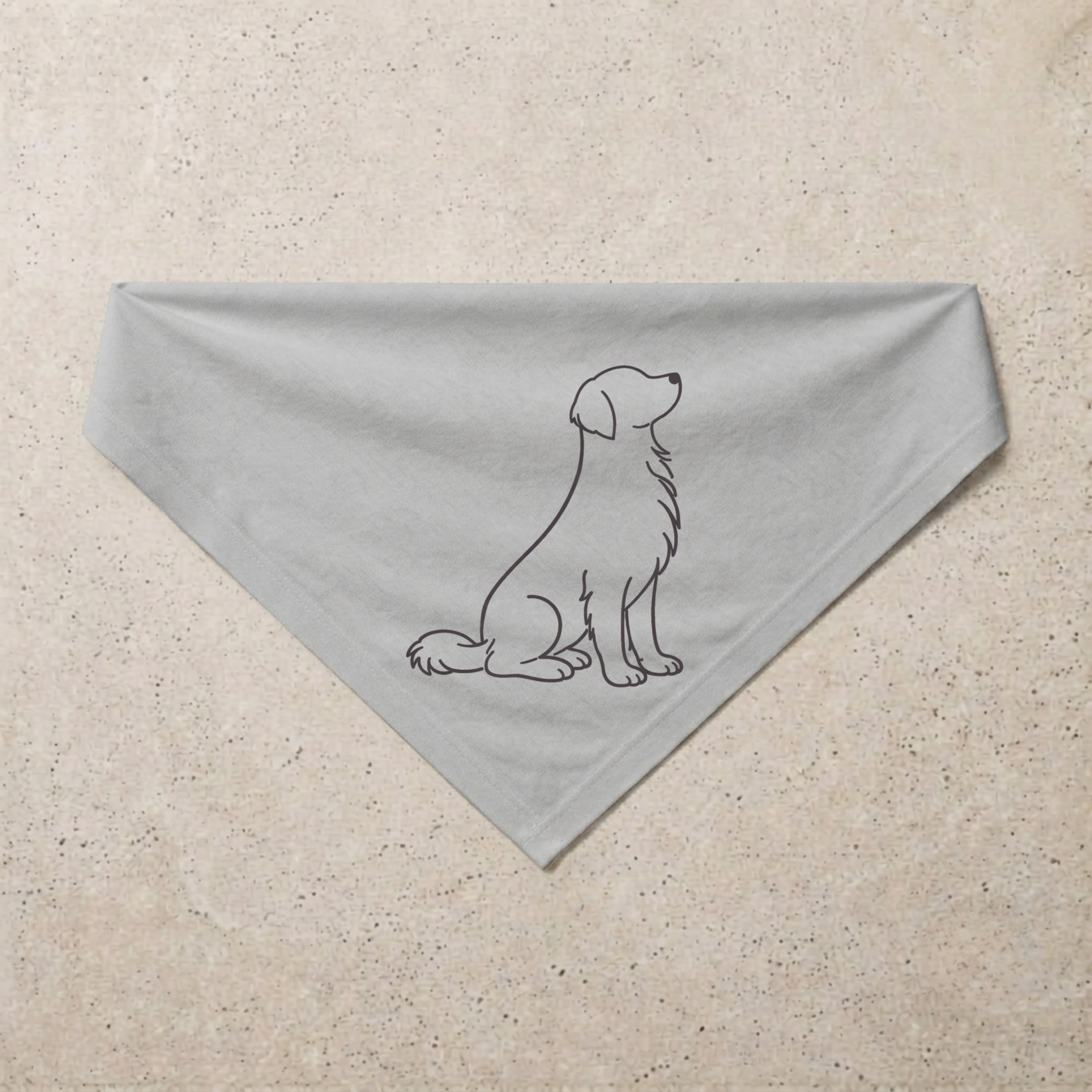 Golden Retriever Signature Bandana, grey