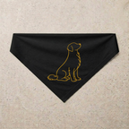 Golden Retriever Signature Bandana, black