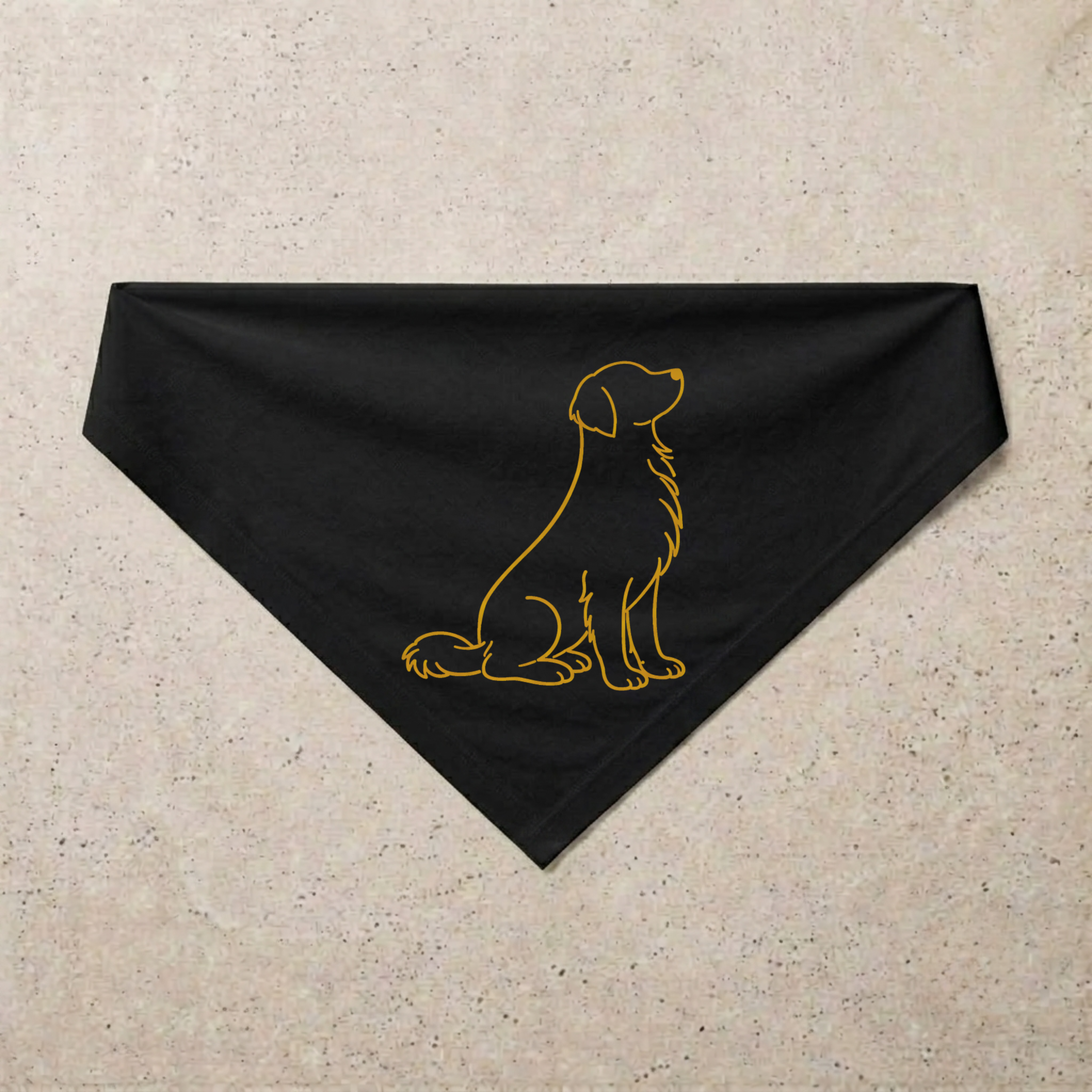 Golden Retriever Signature Bandana, black