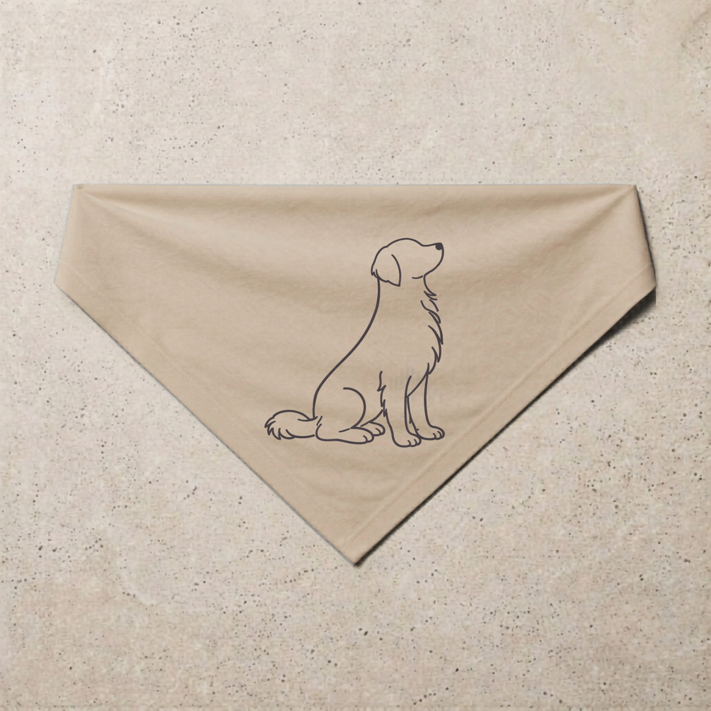 Golden Retriever Signature Bandana, sand
