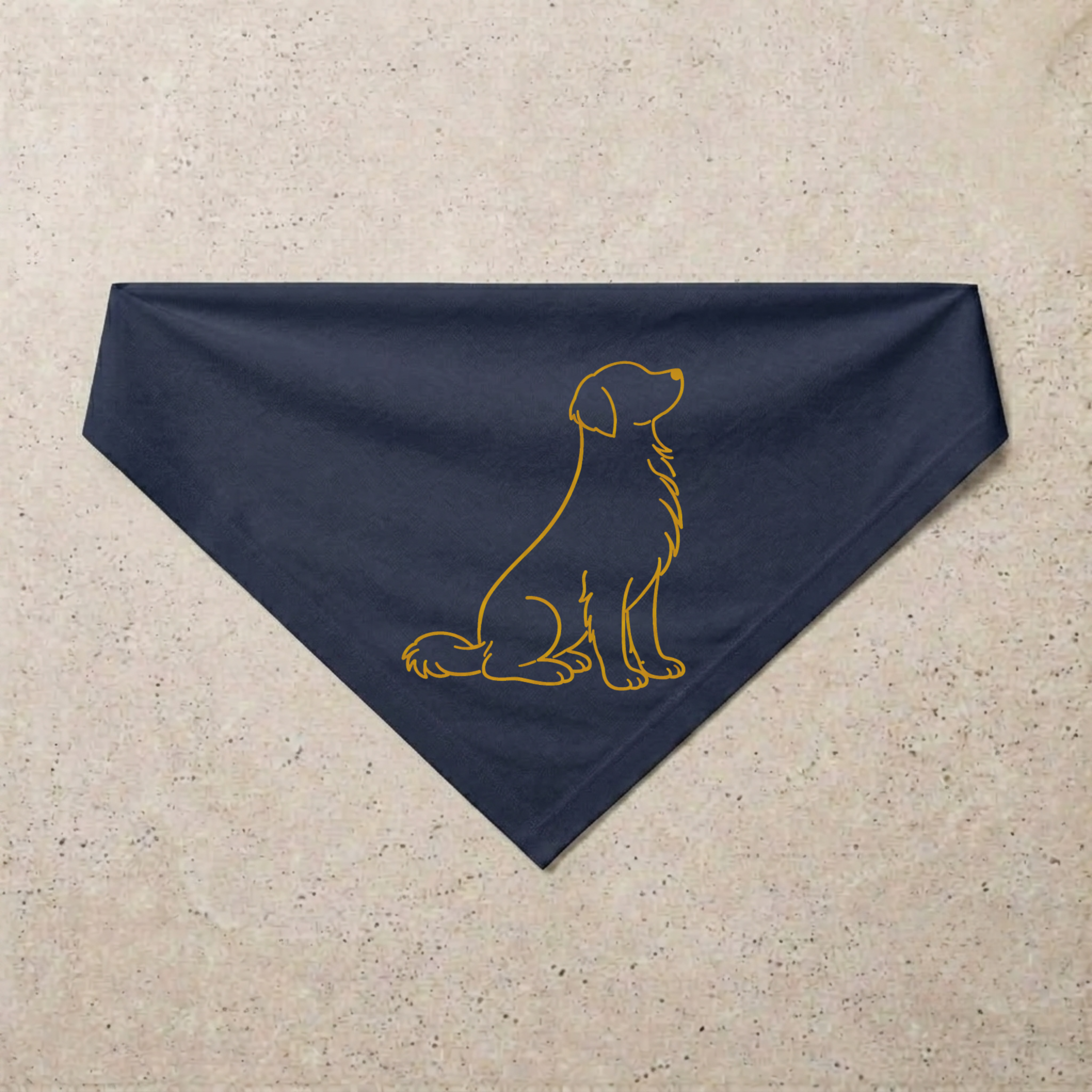 Golden Retriever Signature Bandana, navy