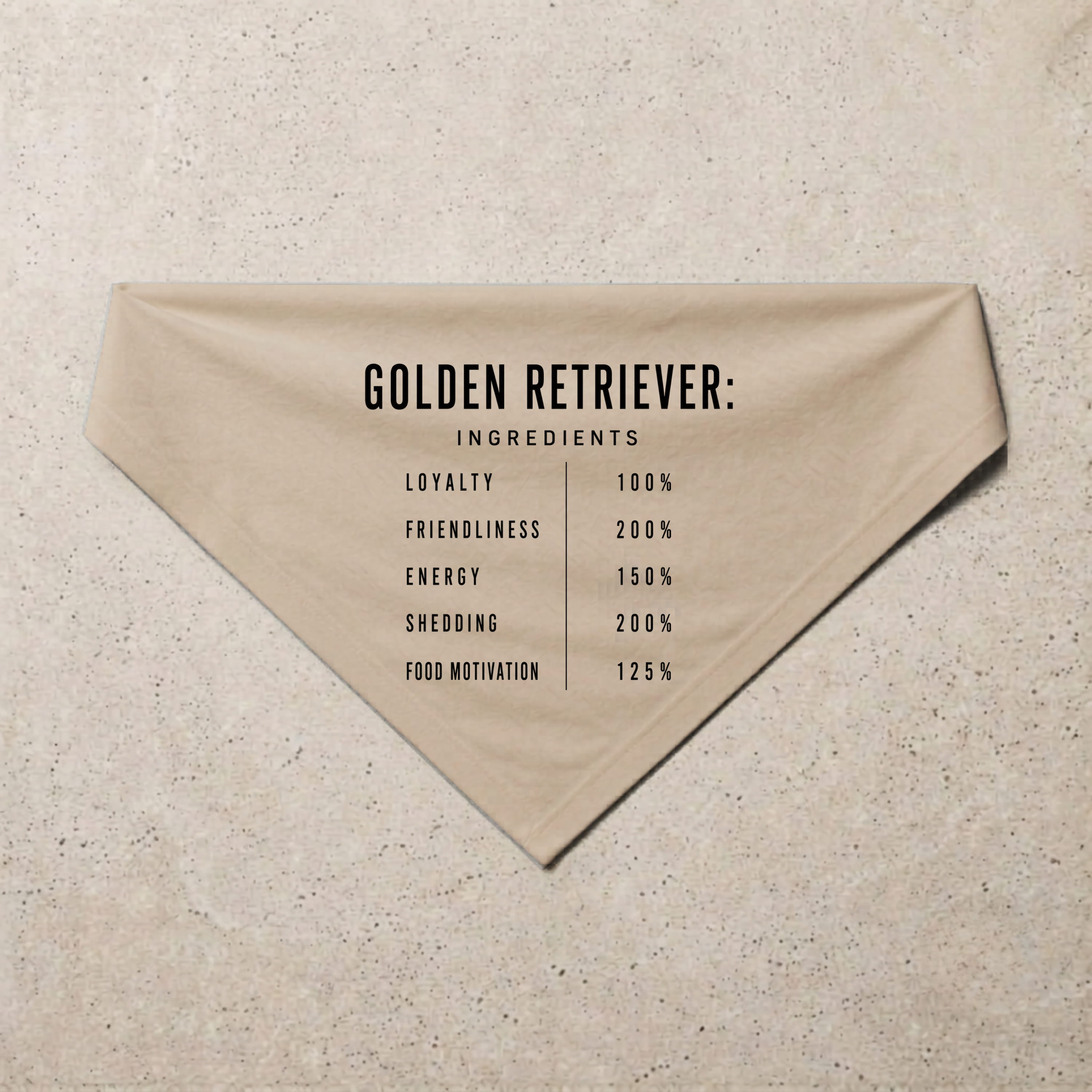 Golden Retriever Composition Bandana, sand