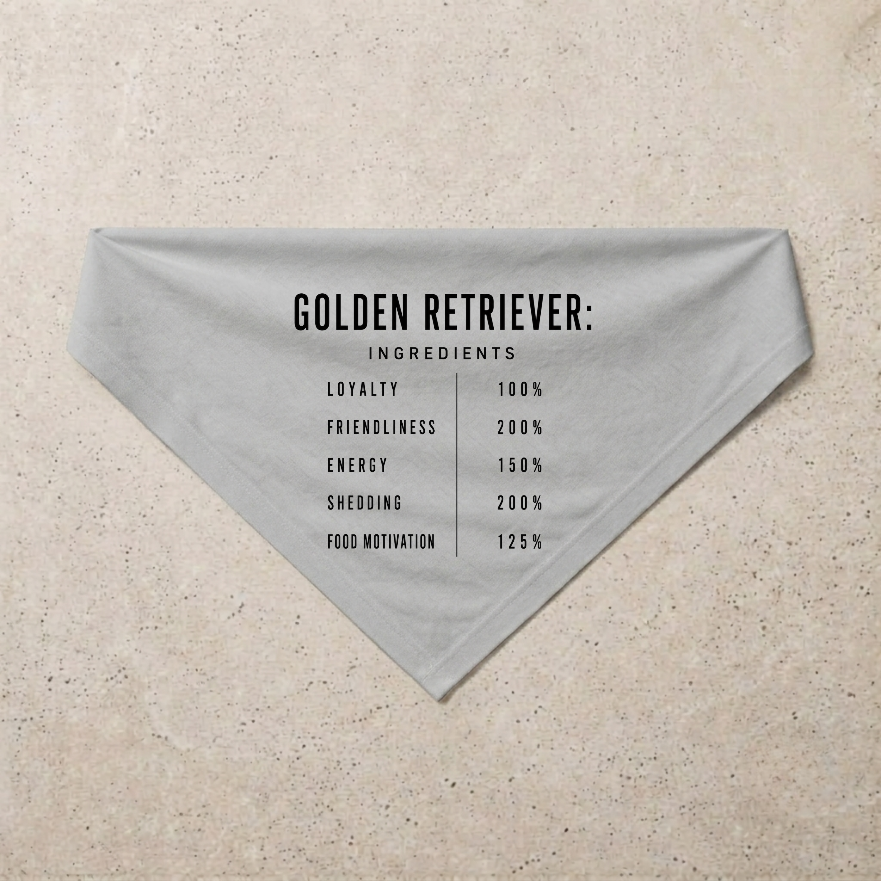 Golden Retriever Composition Bandana, grey