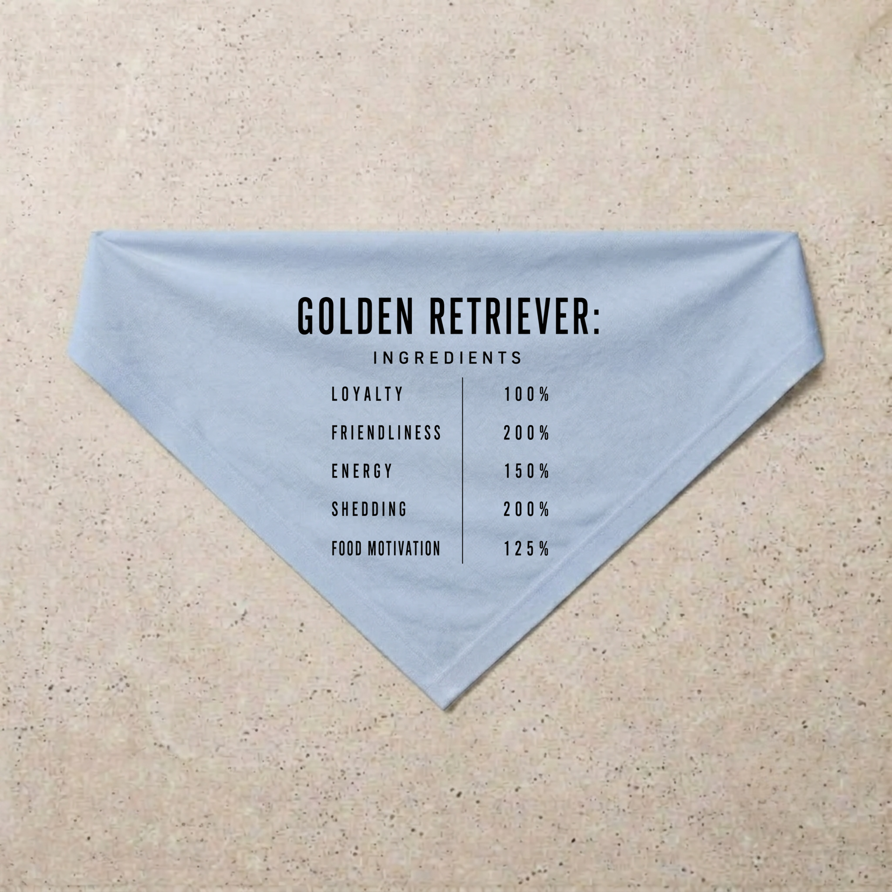 Golden Retriever Composition Bandana, blue