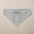 Frenchie Composition Bandana, grey