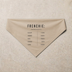 Frenchie Composition Bandana, sand