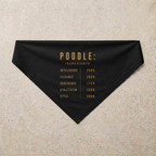 Poodle Composition Bandana, black