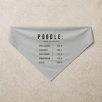 Poodle Composition Bandana, grey