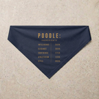 Poodle Composition Bandana, navy