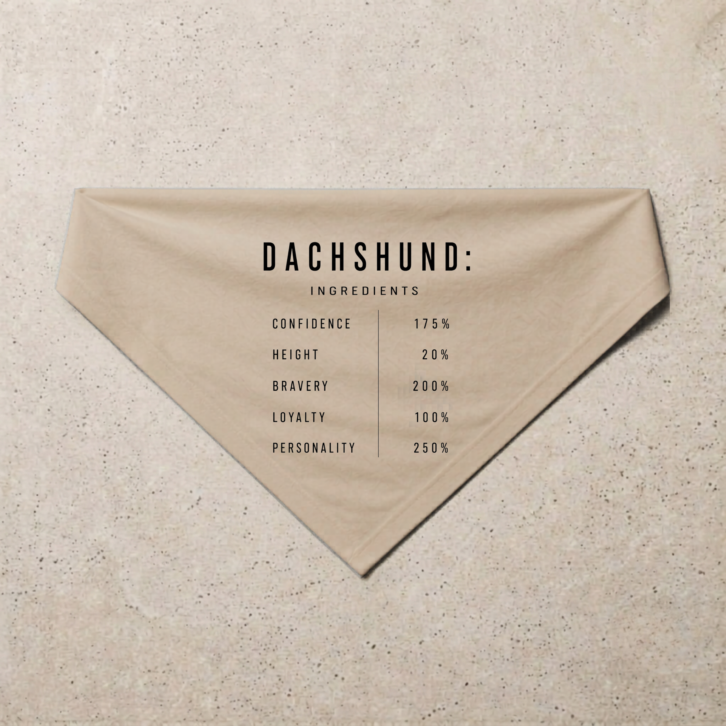 Dachshund Composition Bandana, sand