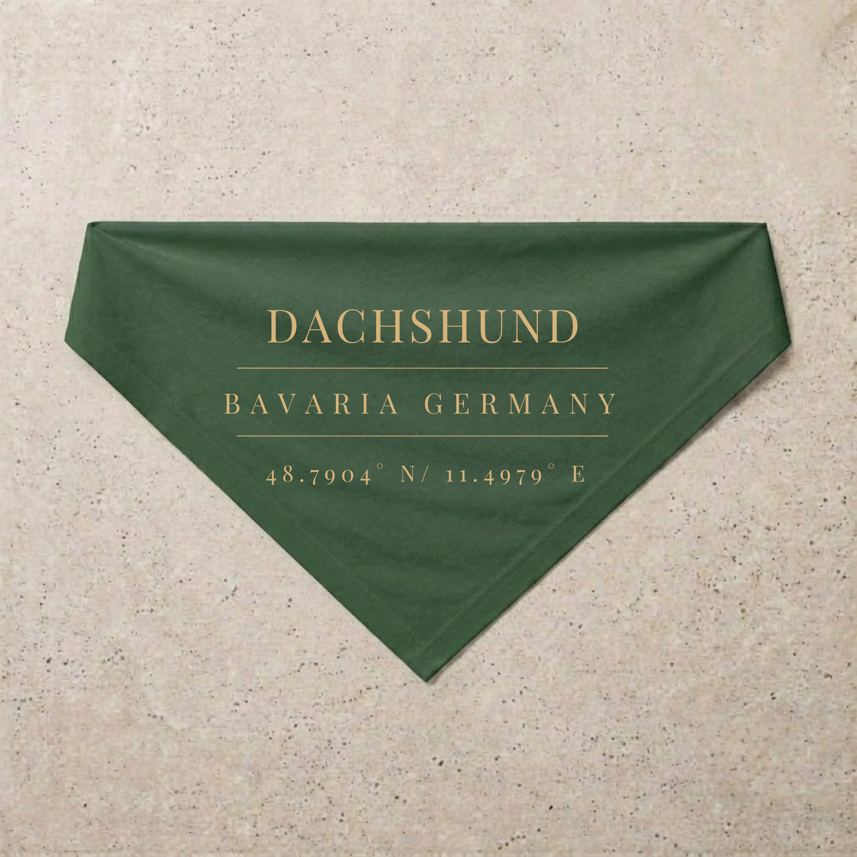 Dachshund Heritage Bandana, green