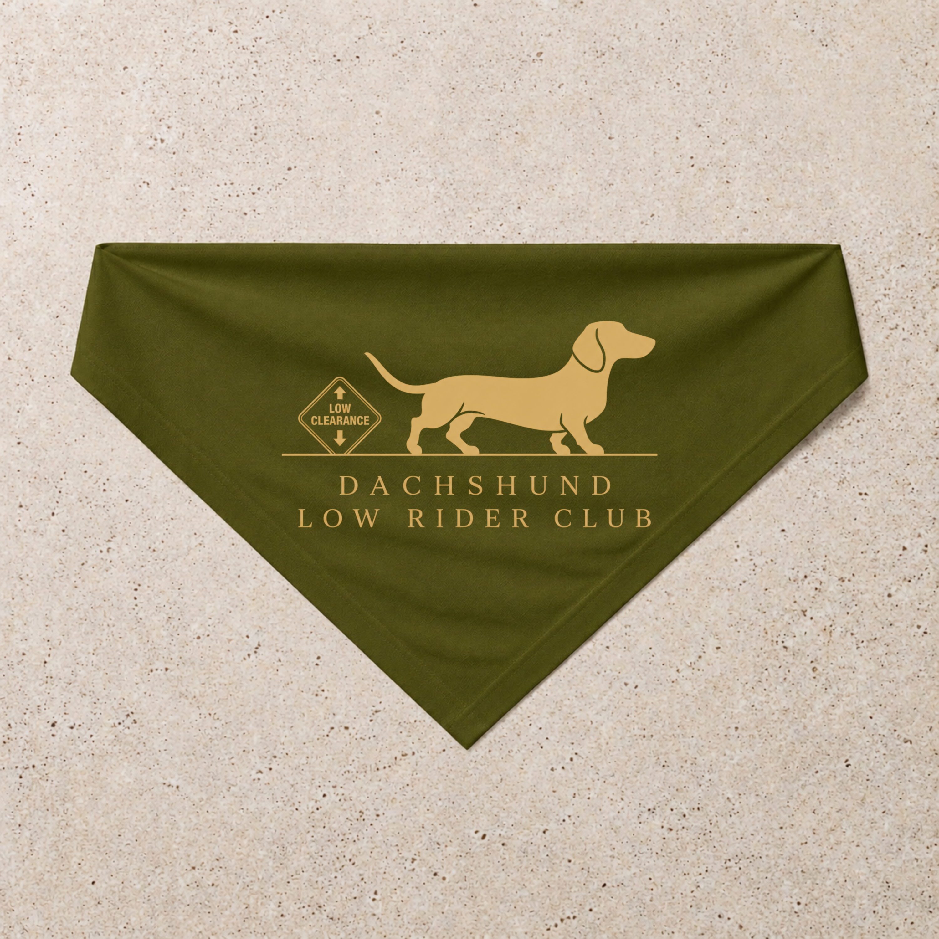 Dachshund Low Rider Club Bandana, green